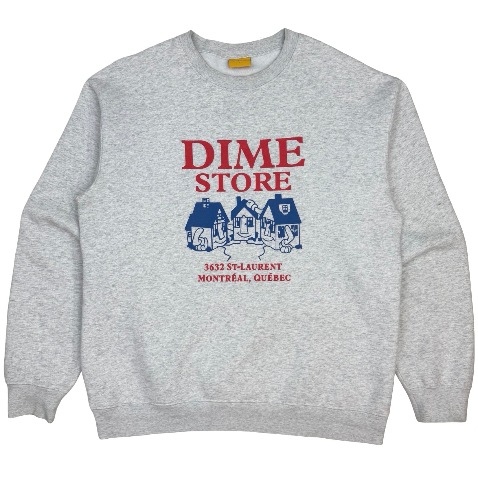 Dime Skateshop Crewneck Sweatshirt Ash Grey