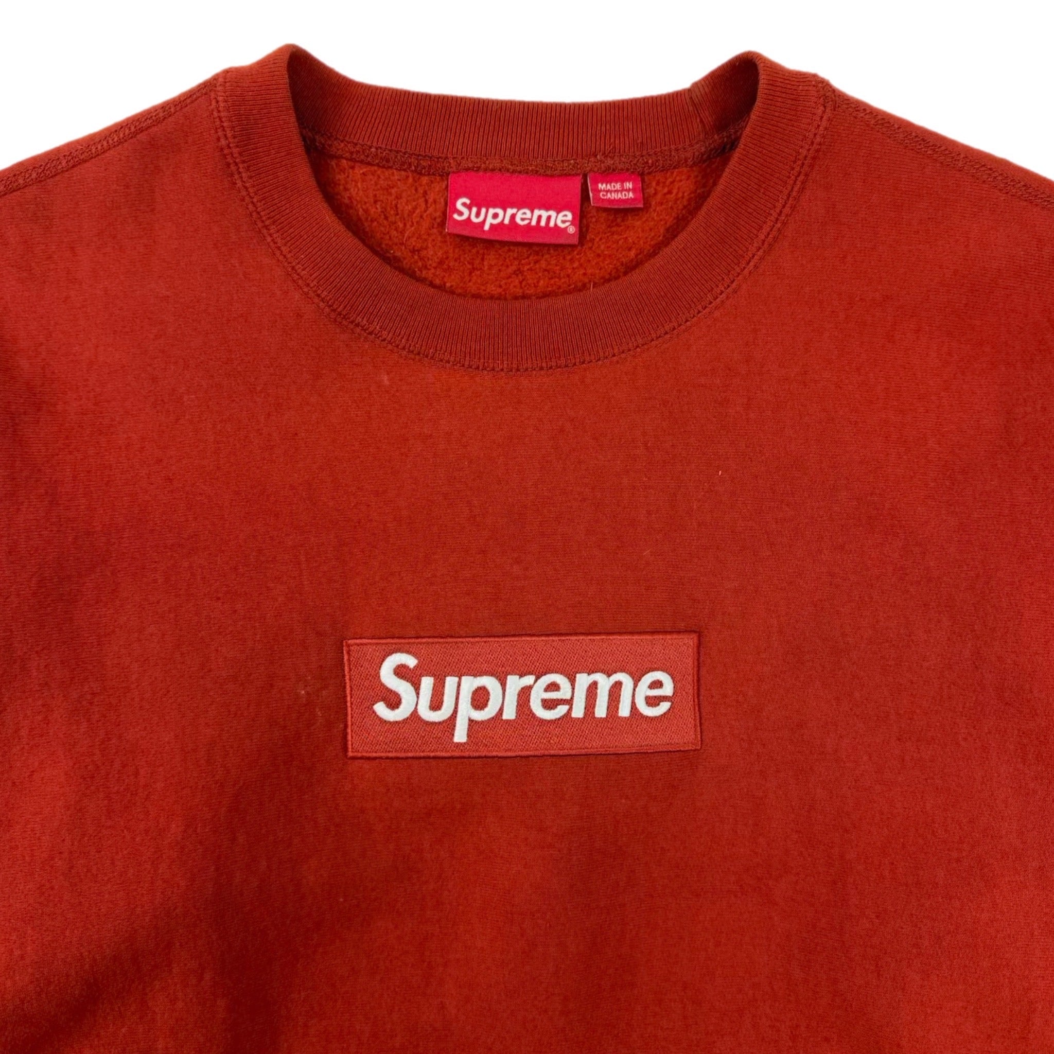 Supreme FW18 Box Logo Crewneck Rust