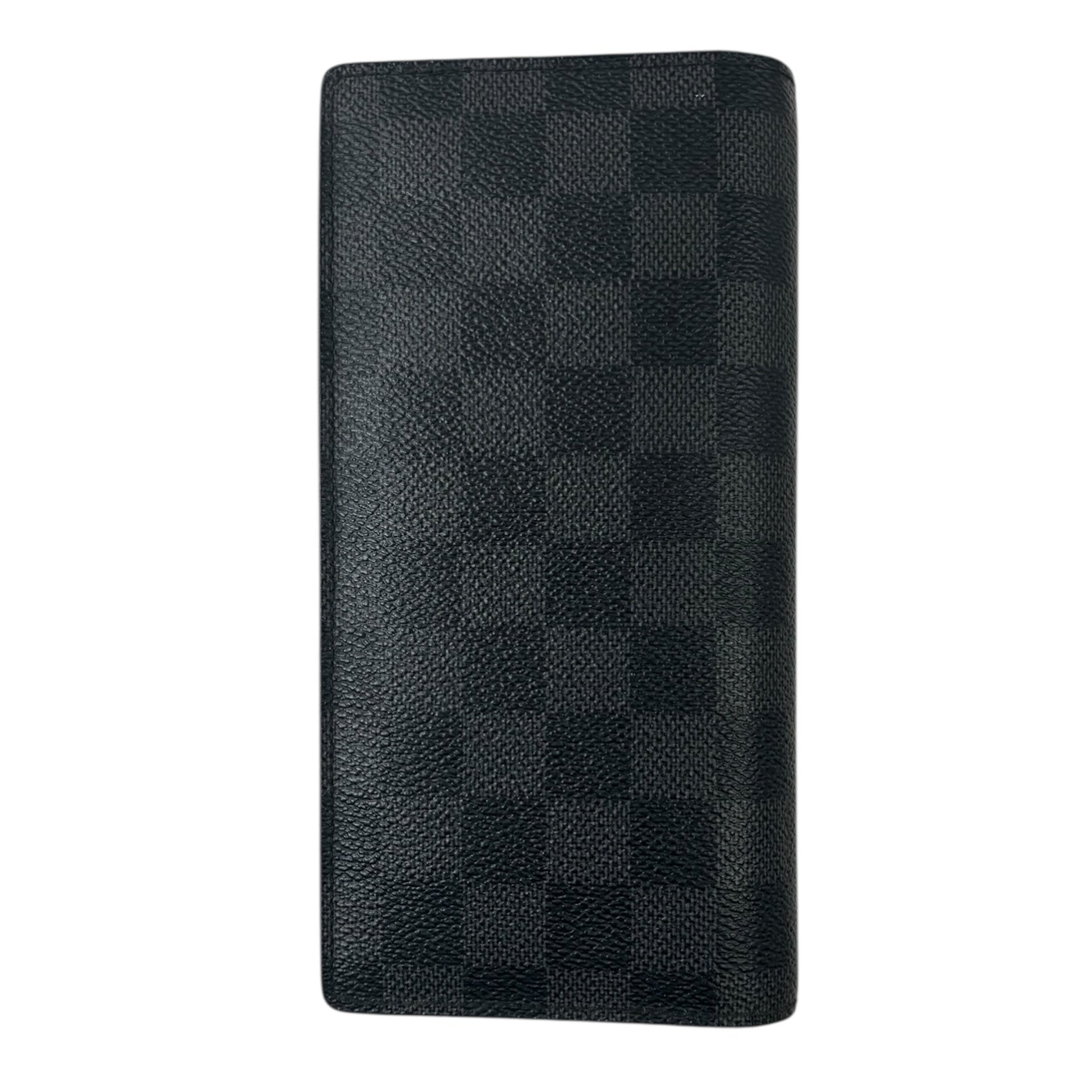 Louis Vuitton Leather Brazza Wallet Damier Graphite Canvas