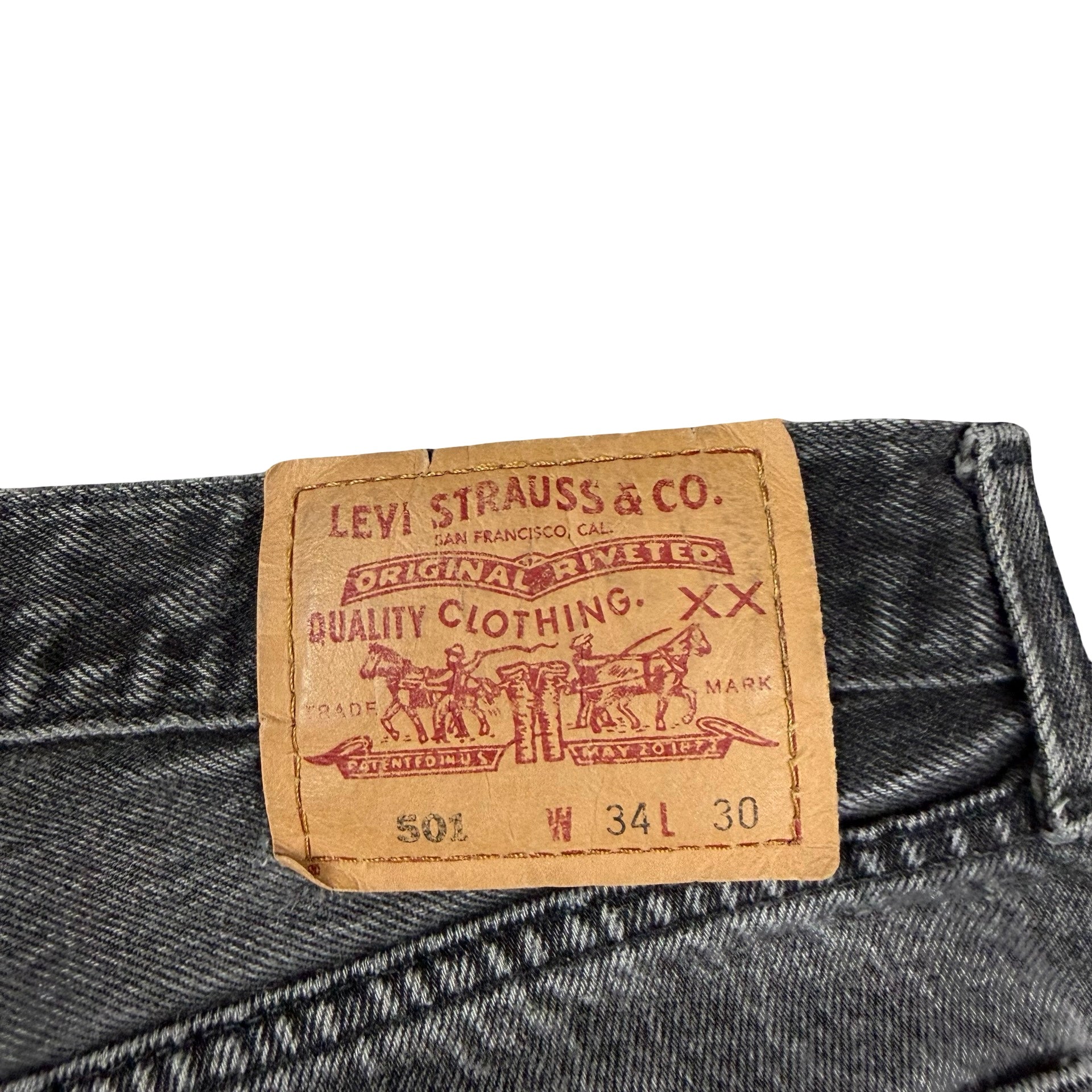 Vintage Levi’s 501 Denim Jeans Washed Black