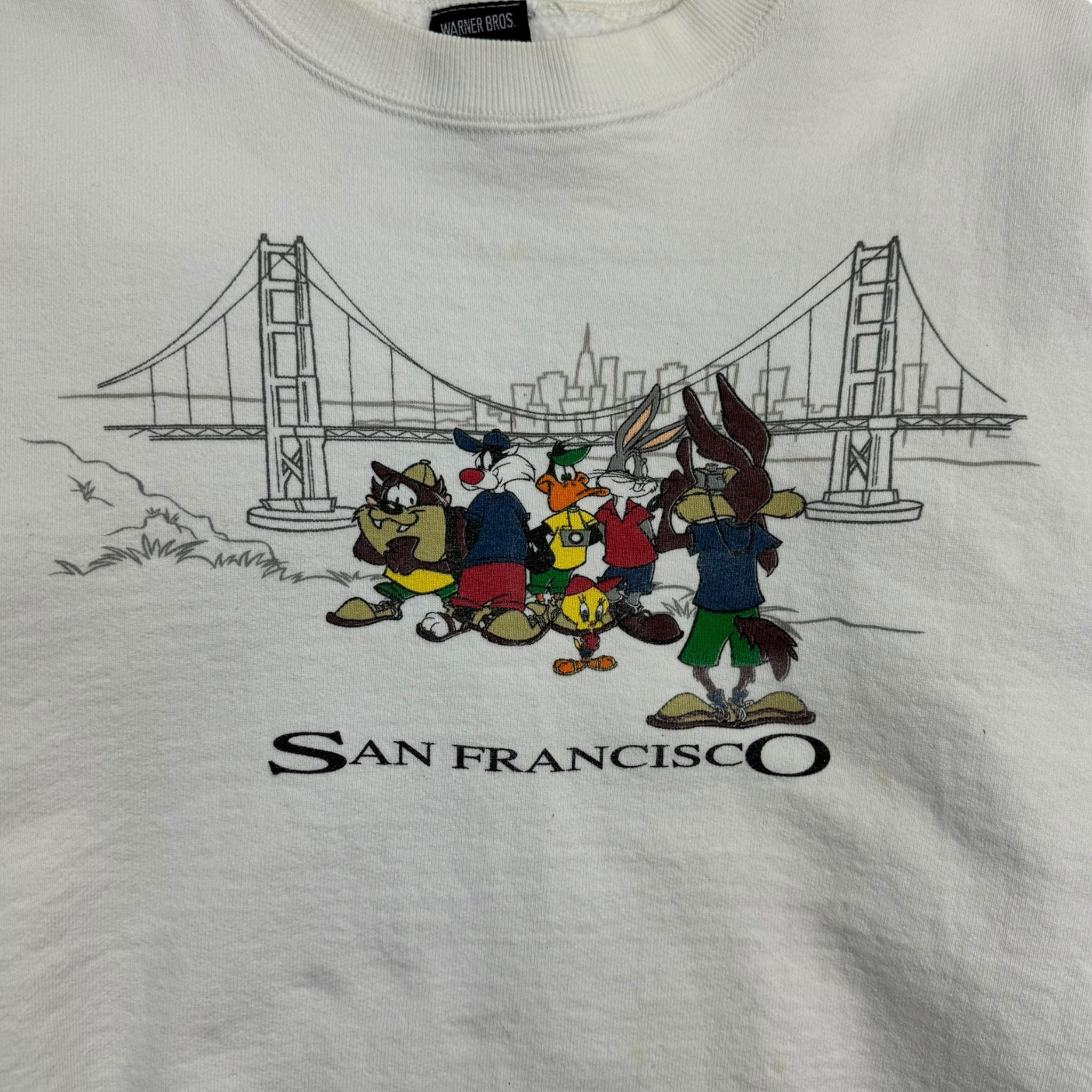 Vintage San Francisco Looney Tunes Sweater White