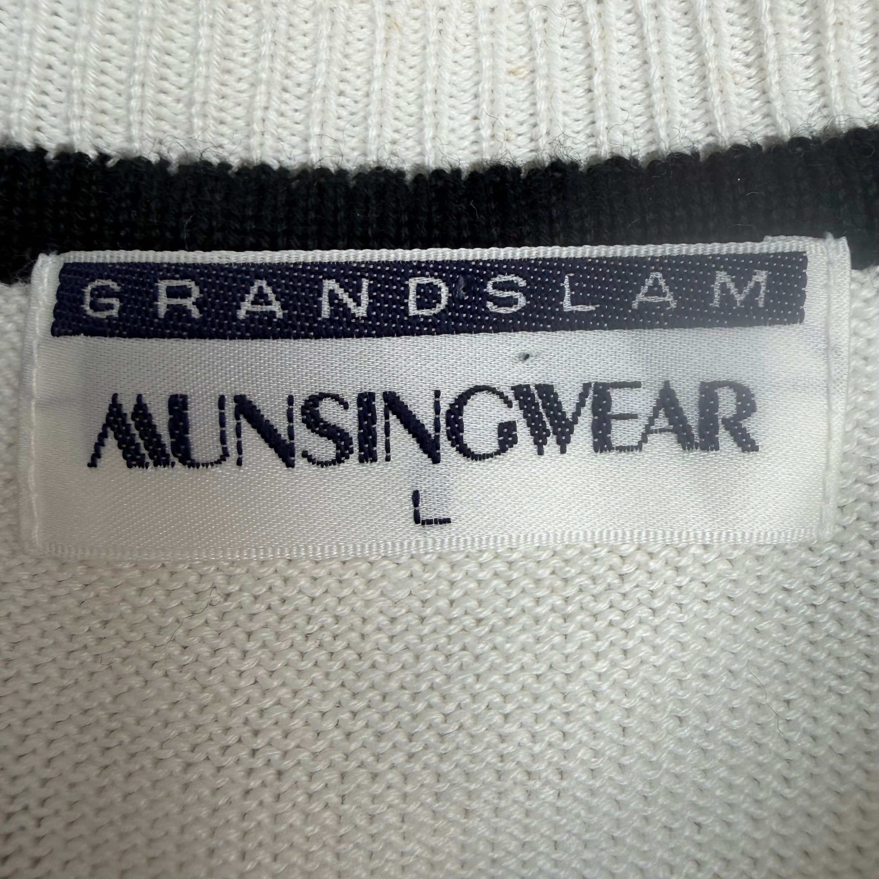 Vintage Munsingwear Golf Knit Sweater White