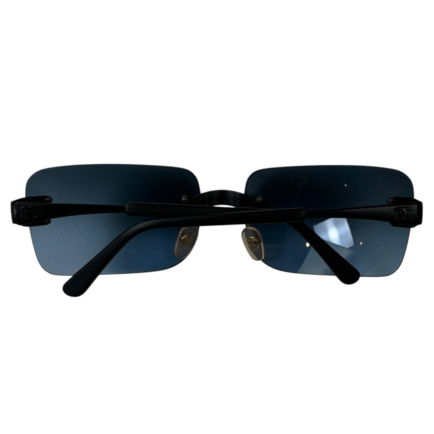 Chanel Gradient Rimless Sunglasses Blue/Black