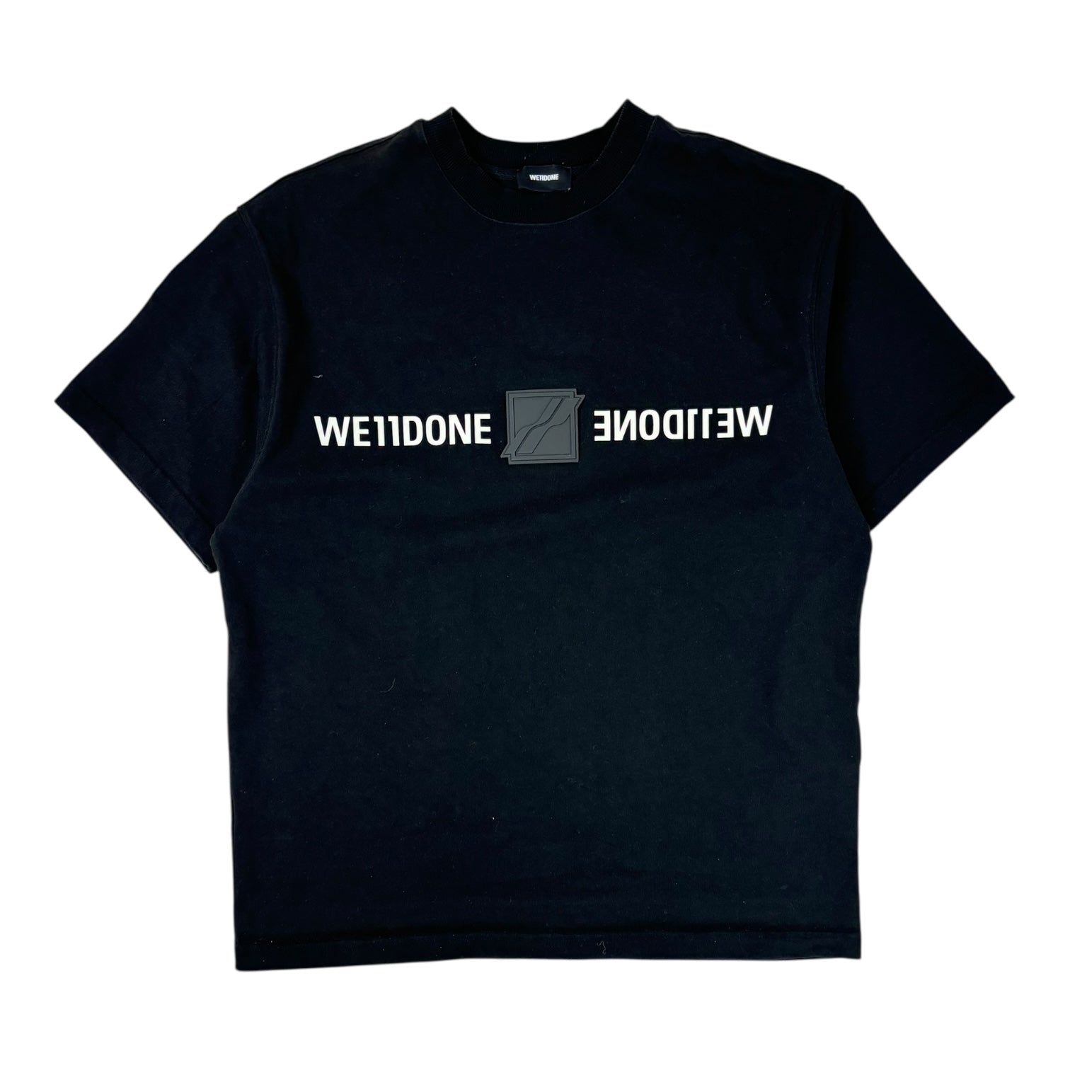 Welldone Patched Mirror Logo T-Shirt Black