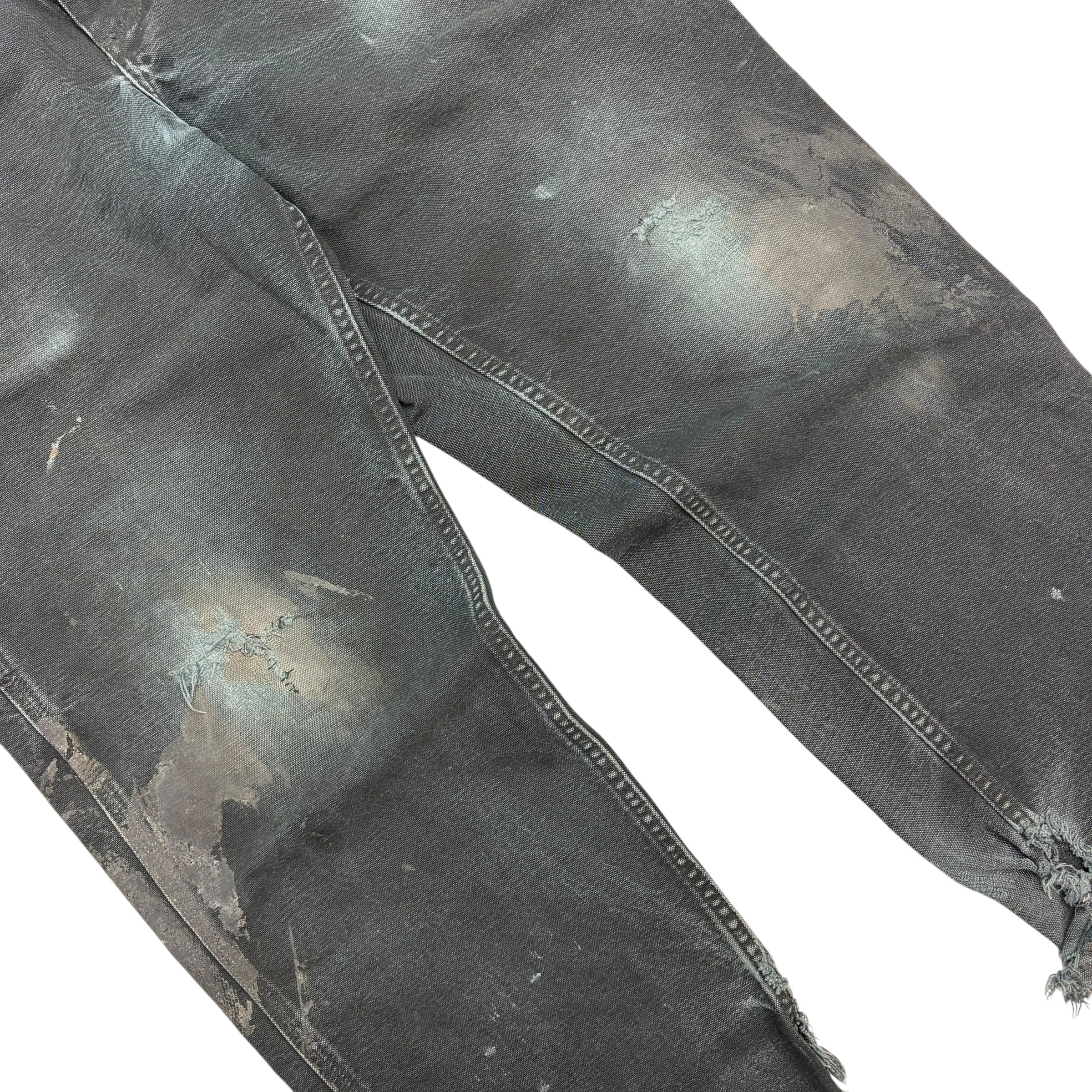 Vintage Carhartt Distressed Carpenter Pants Black