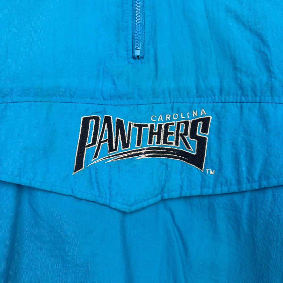 Vintage Starter Carolina Panthers Quarter Zip Jacket Sky Blue