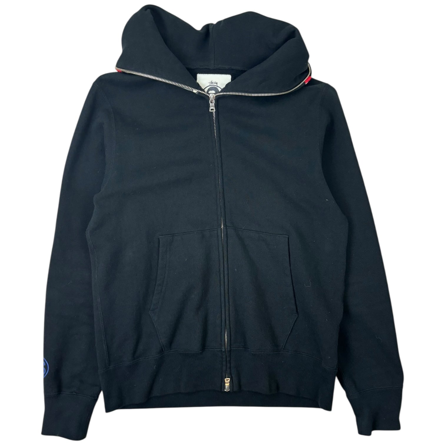 Stussy x BAPE Full-Zip Shark Face “Busy Works Still Kickin’ It!!” Hoodie Black