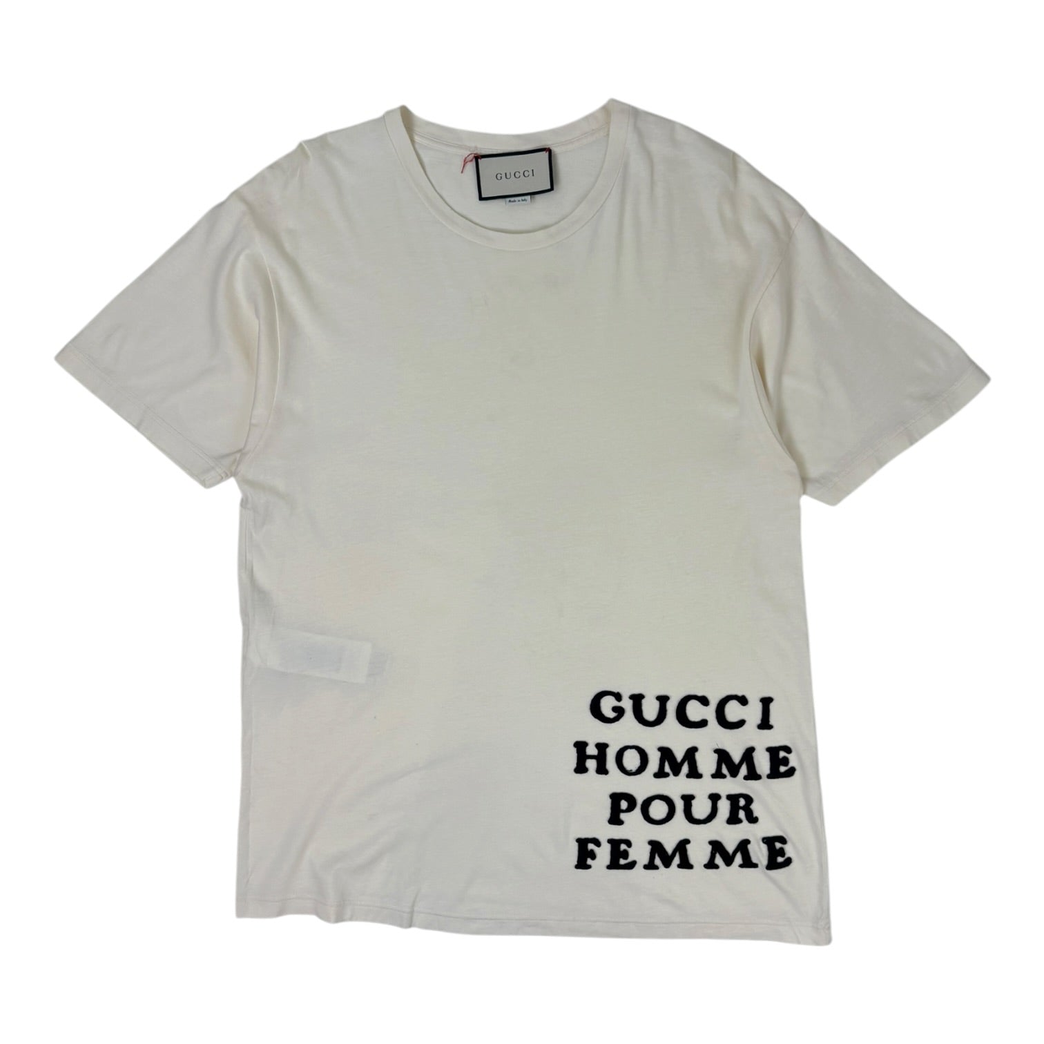 (W) Gucci “Homme Pour Femme” Tee Ivory