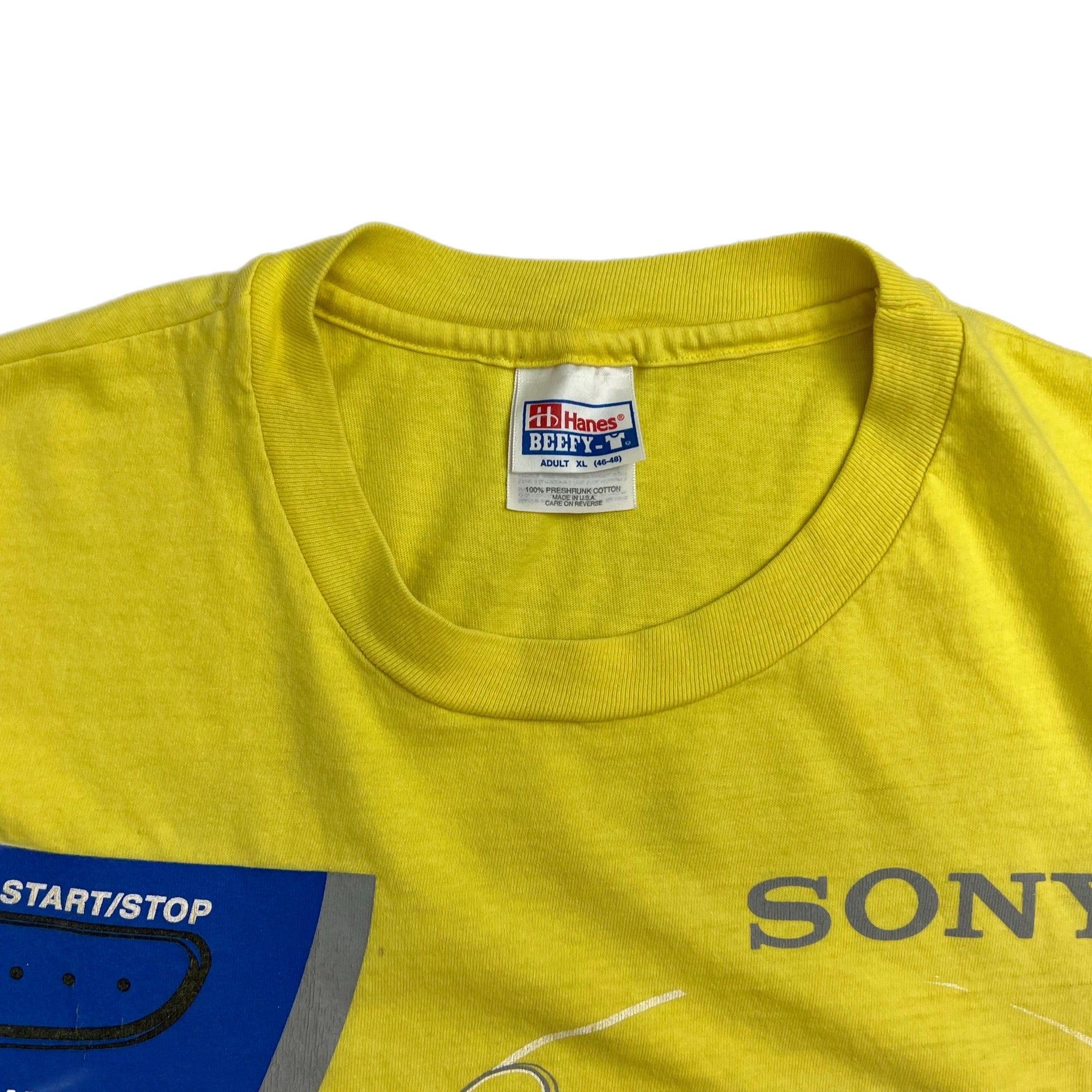 Vintage Sony Walkman Sport Tee Yellow