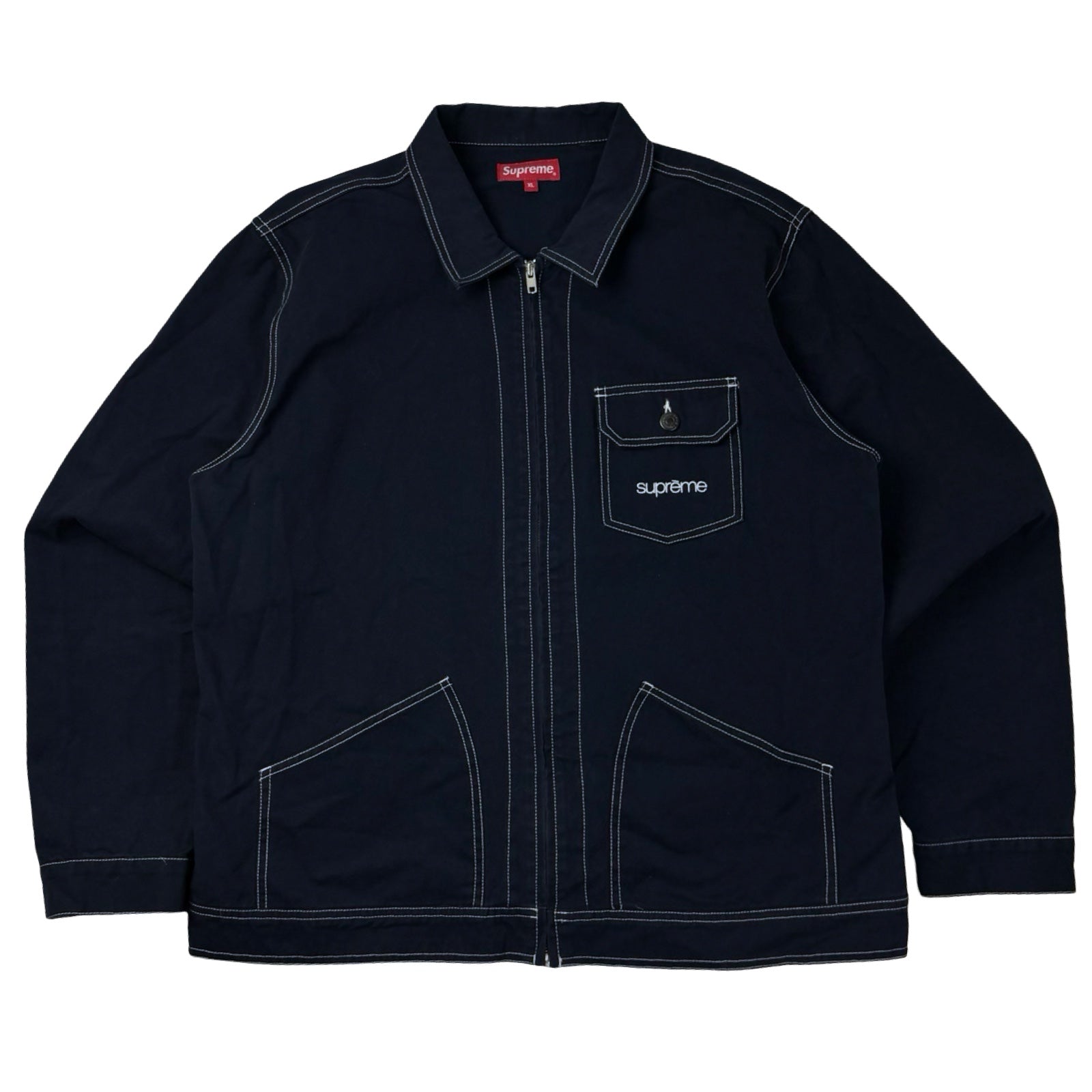 Supreme Contrast Stritch Work Jacket Navy