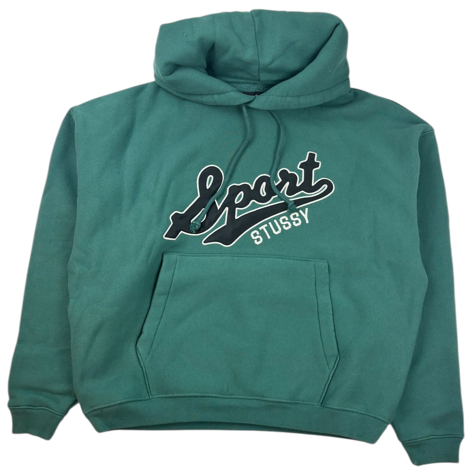 Stussy Satin Patch Oversized Hoodie Green