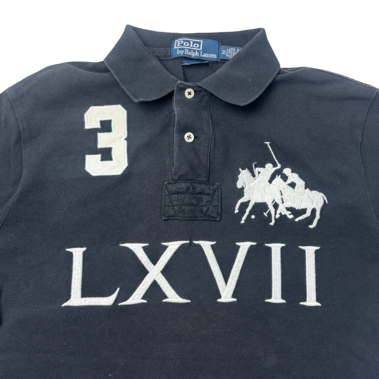 Vintage Polo Ralph Lauren Big Pony Polo Black