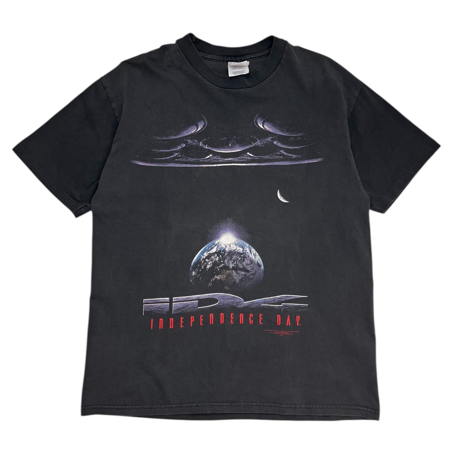 1996 Independence Day Promo T-Shirt Faded Black