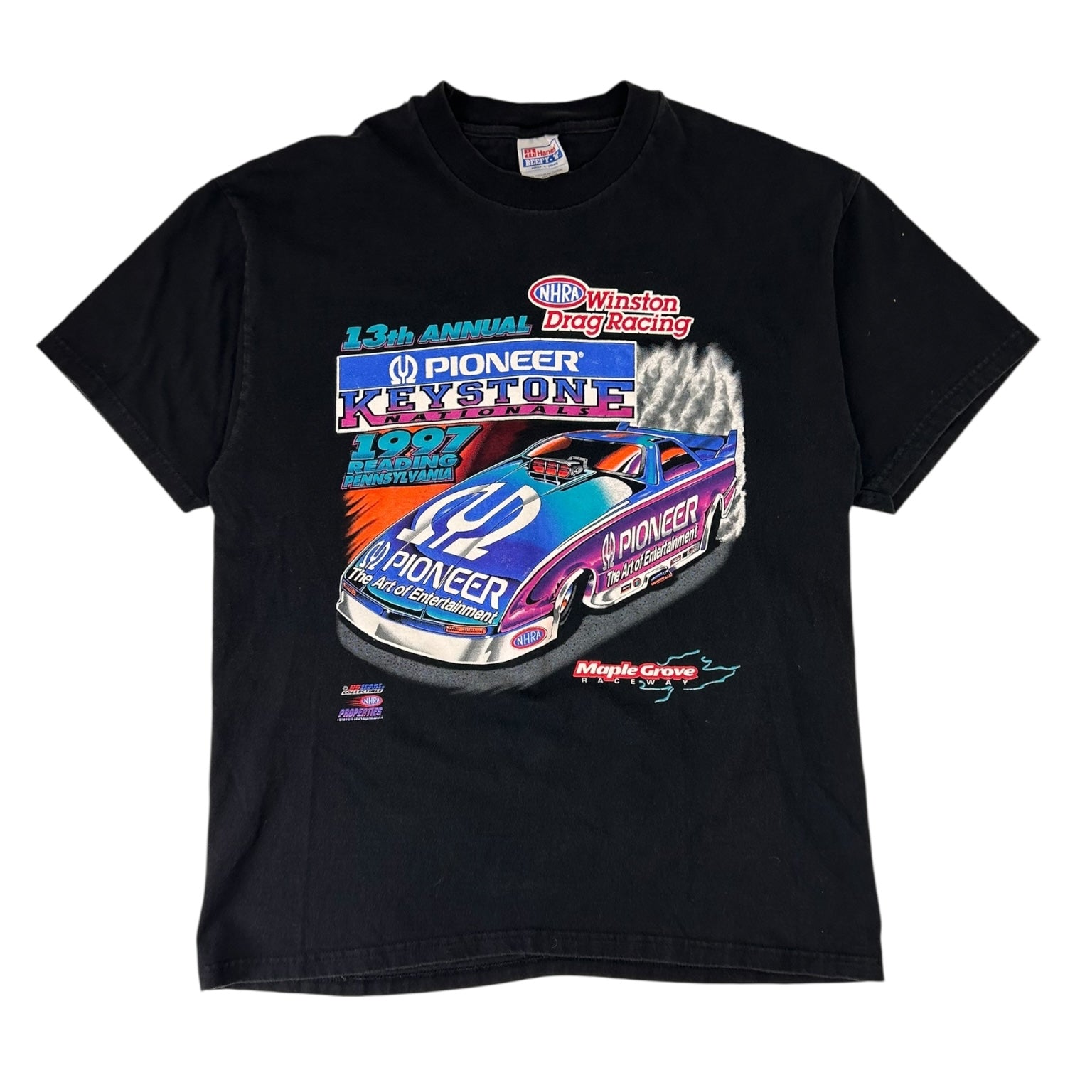 Vintage 1997 Winston Drag Racing T-Shirt Black