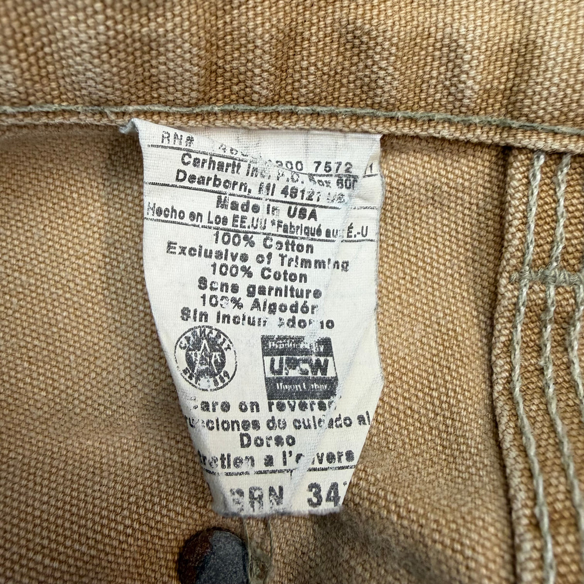 Vintage Carhartt Double Knee Pants Beige