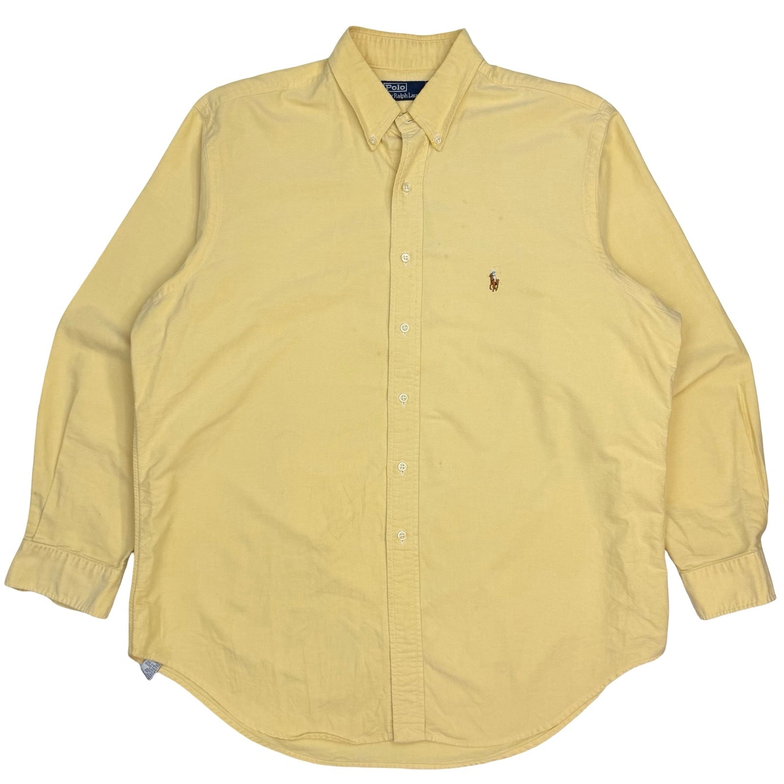 Vintage Polo Ralph Lauren Canvas Button Up Shirt Yellow