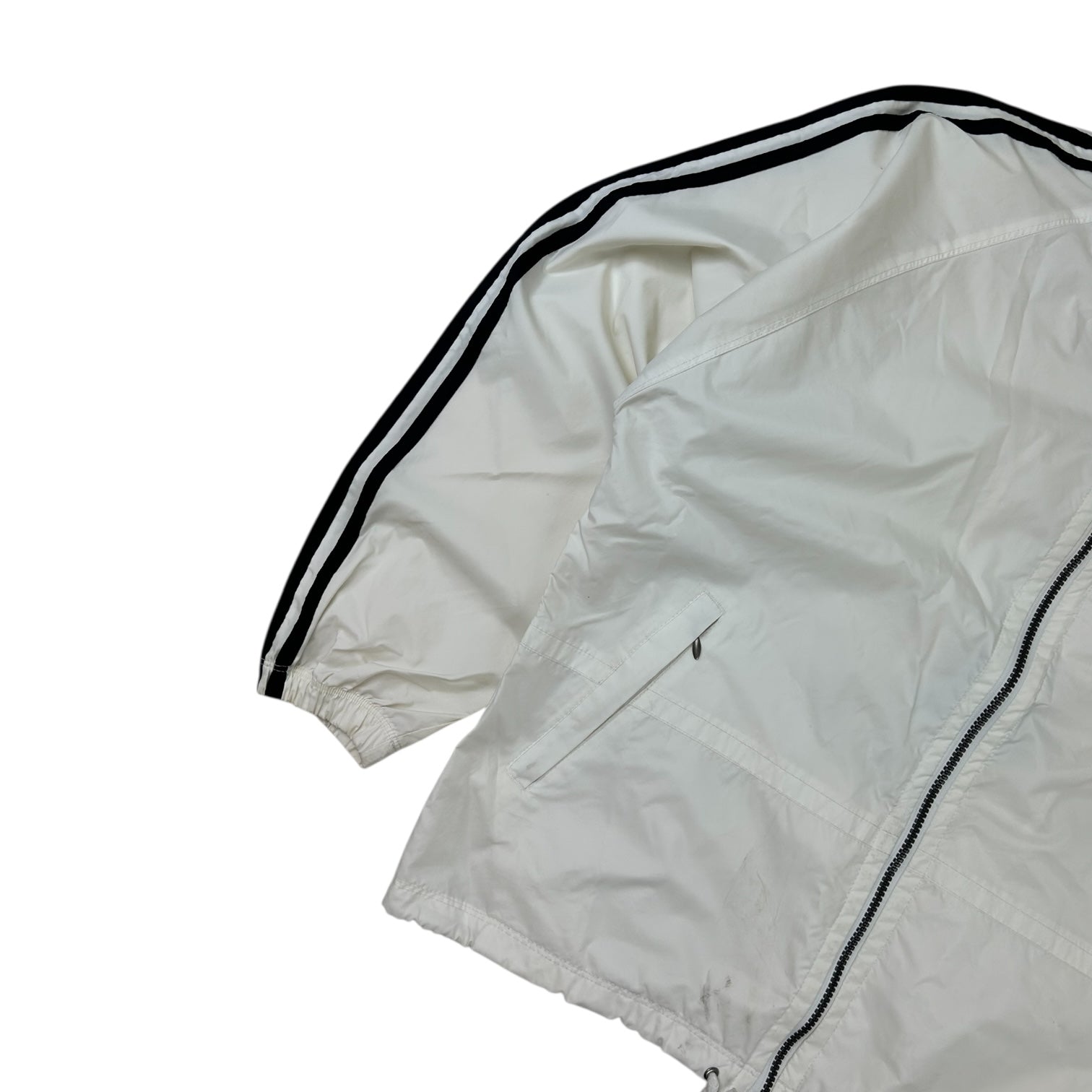 Vintage Adidas Button Windbreaker Jacket White