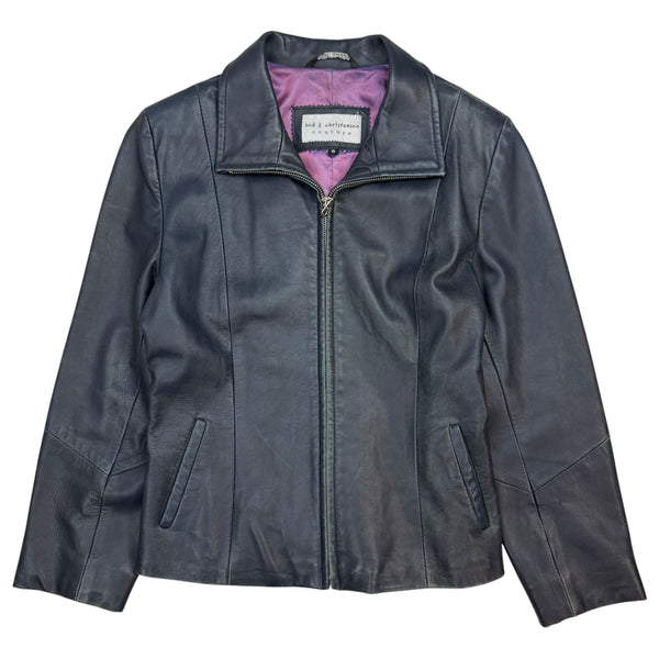 (W) Vintage Bod & Christensen Leather Jacket Black