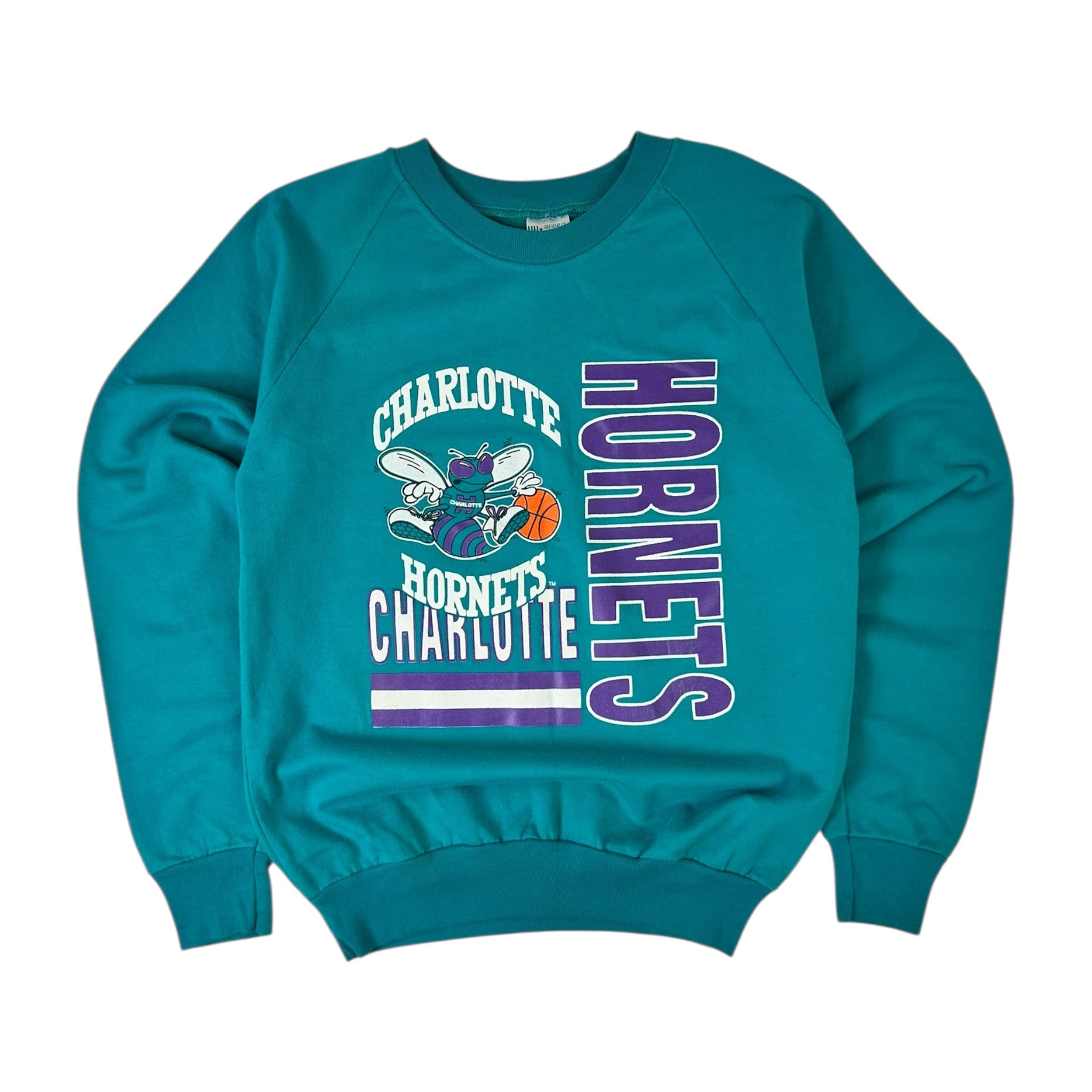 Vintage Charlotte Hornets Crewneck Teal NBA