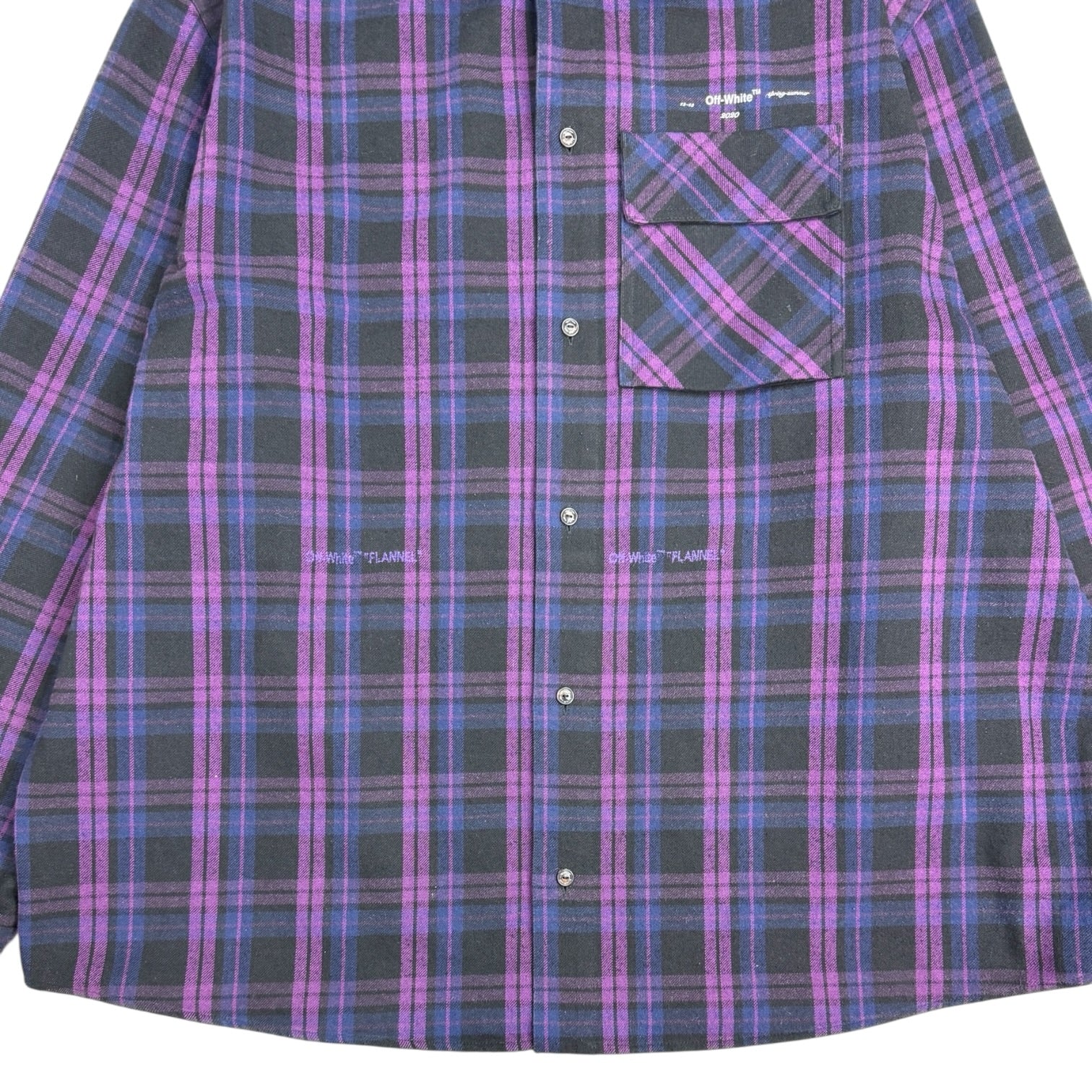 Off-White Flannel Check Shirt Purple