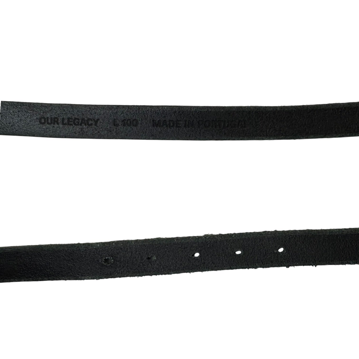 Our Legacy 2CM Belt Black Leather