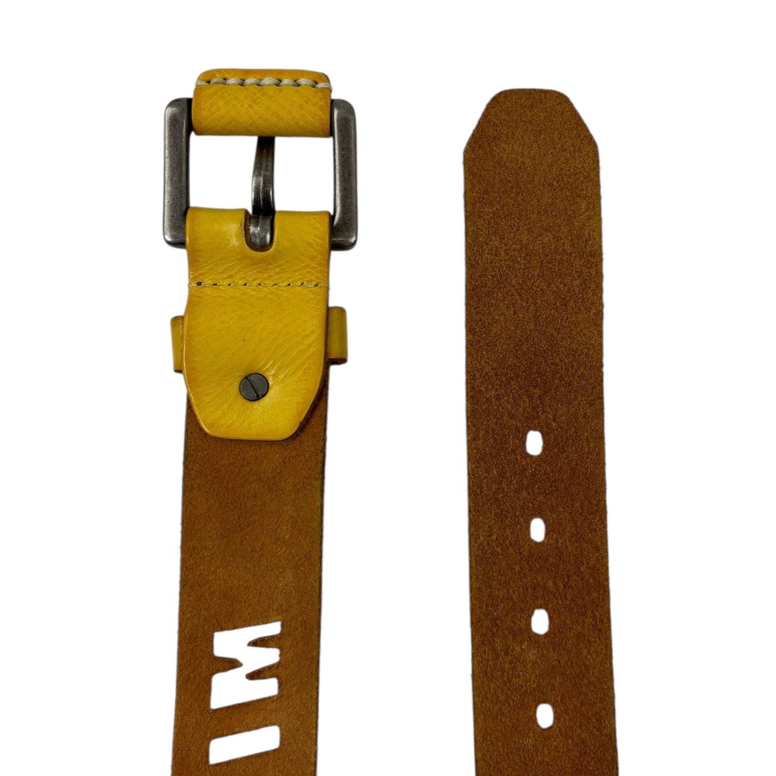 Miss Sixty Cut-Out Leather Belt Yellow