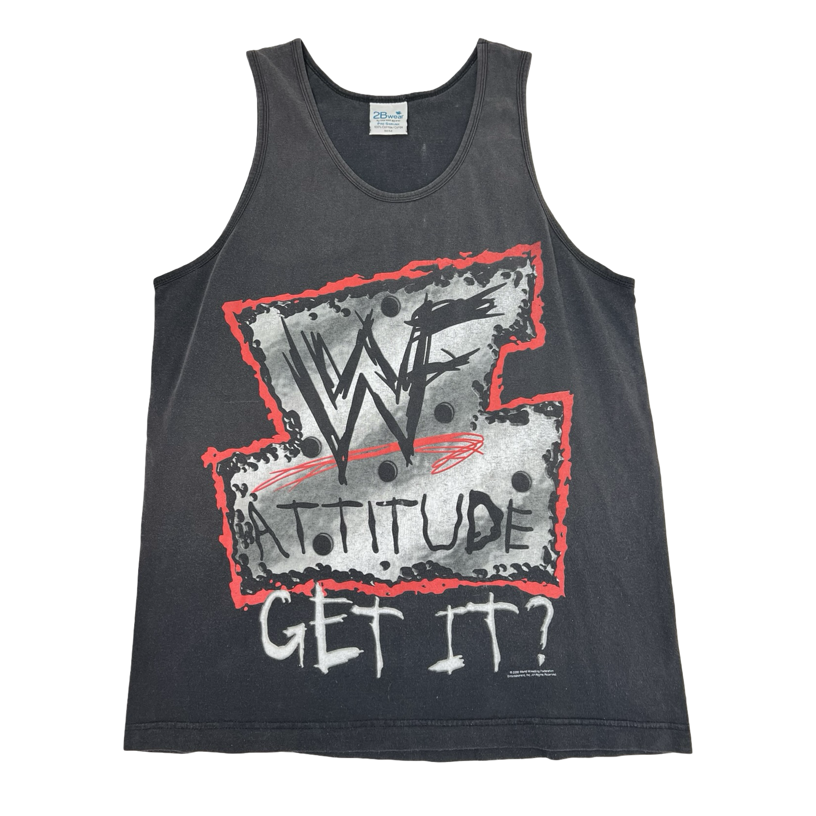 Vintage 2000 WWF Attitude Get It? Tank Top Black