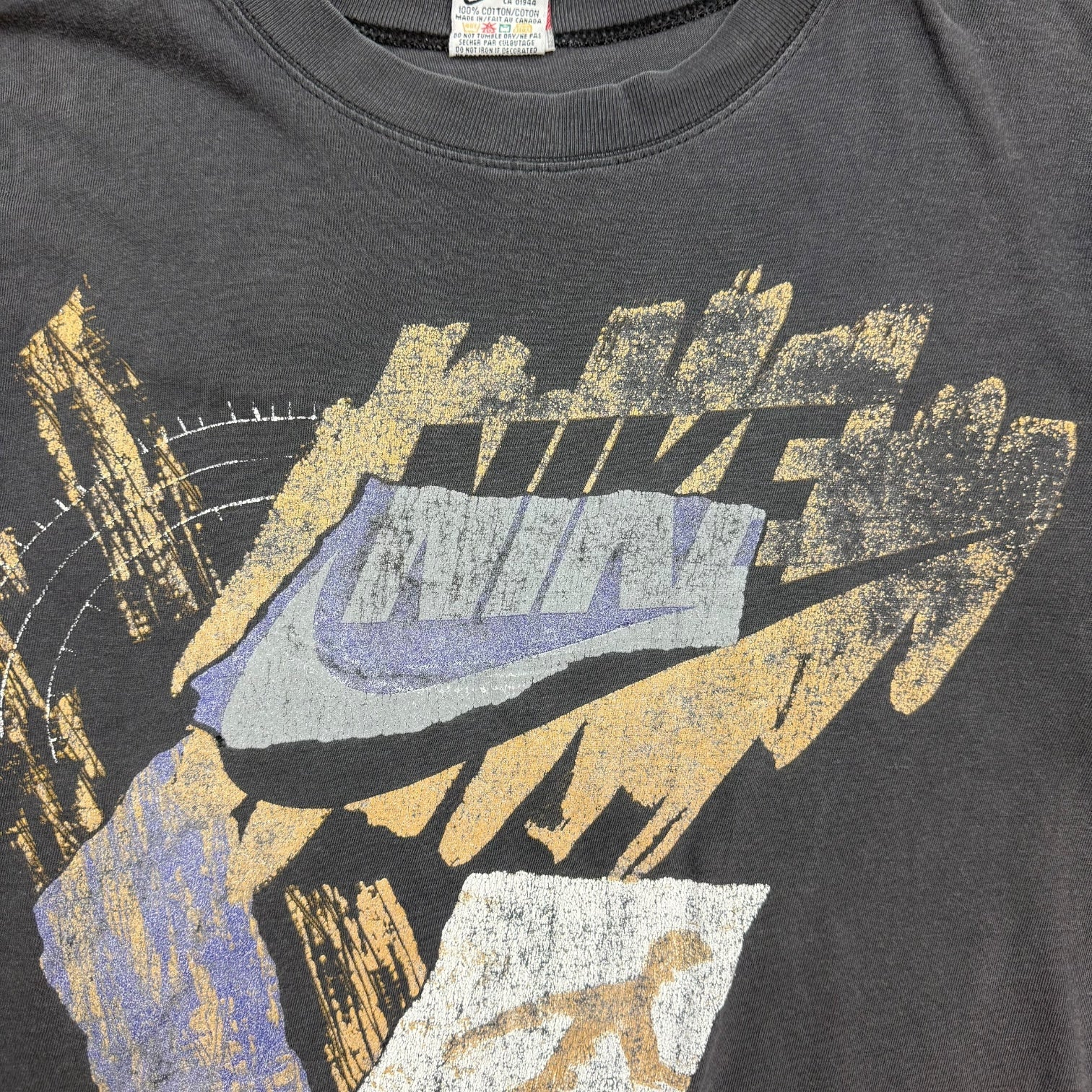 Vintage Nike There Is No Finish Line Tee Faded Black