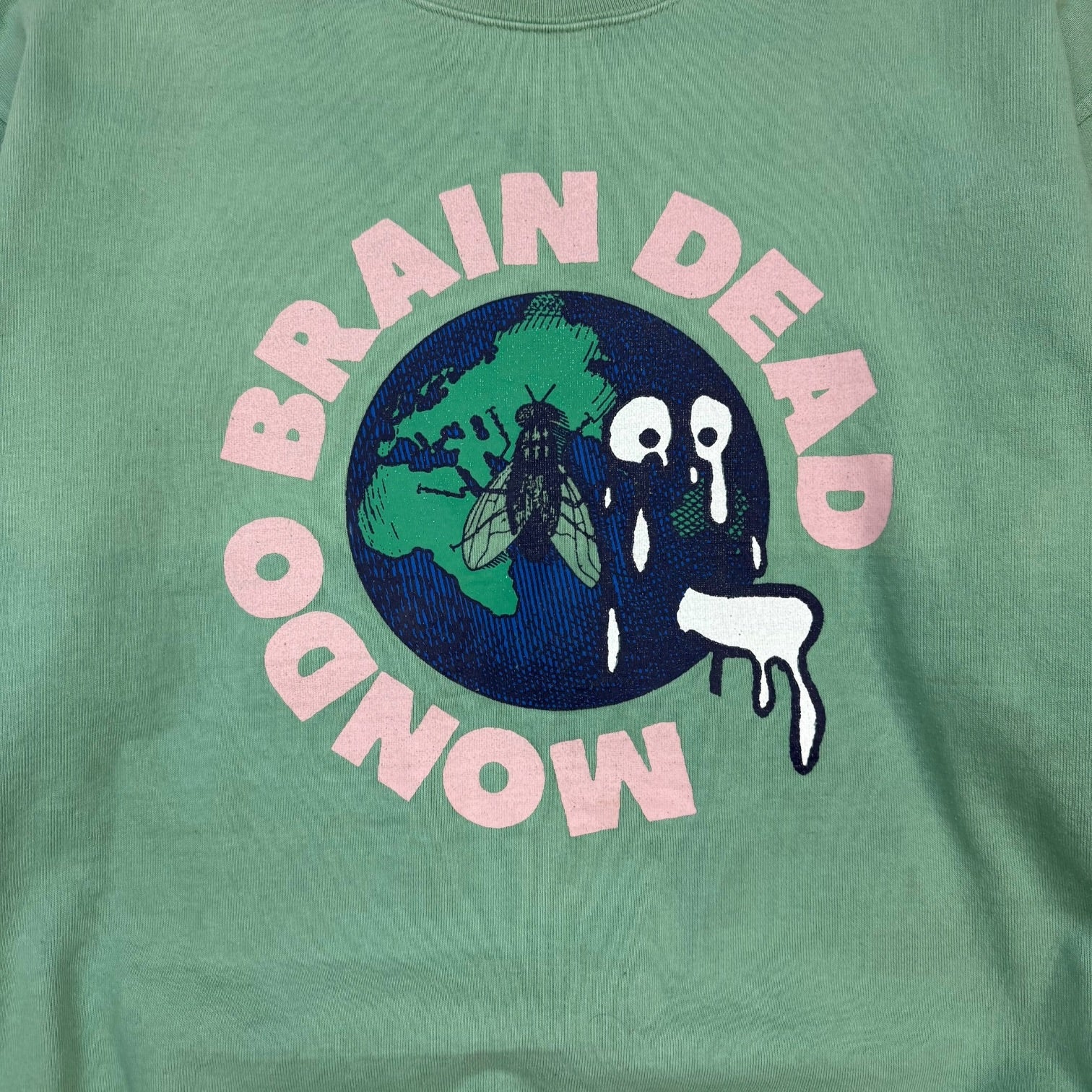 Brain Dead Mondo Crew Crewneck Green