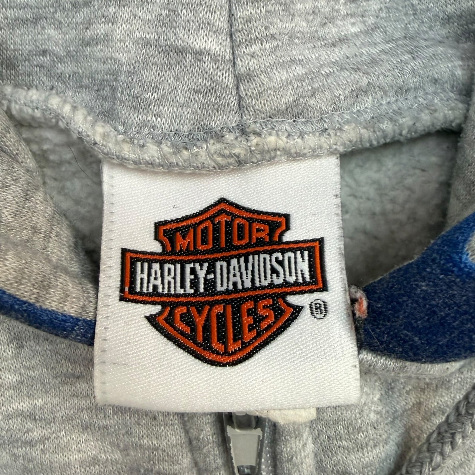 Vintage Harley Davidson Of Prince George Flame Hoodie Grey
