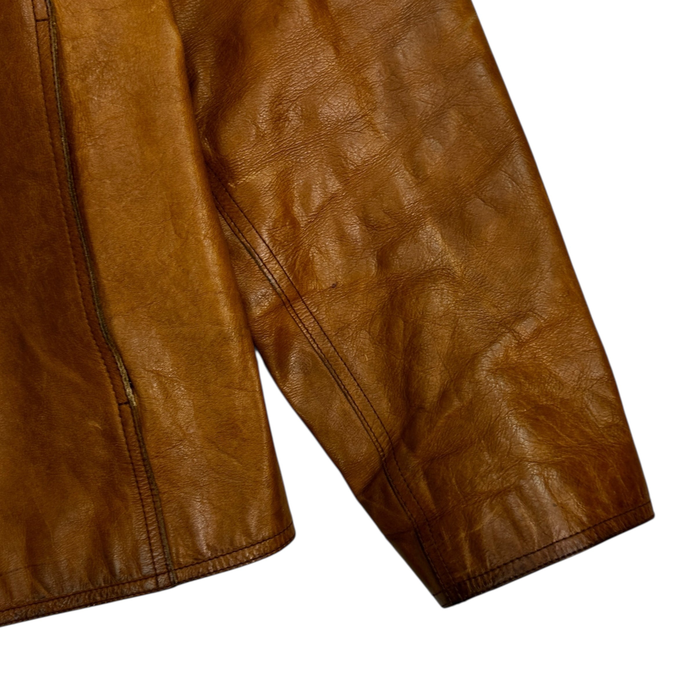Vintage Gap Leather Jacket Saddle Brown
