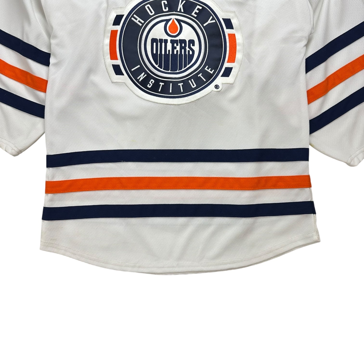 Vintage Edmonton Oilers Hockey Institute Goalie Jersey White