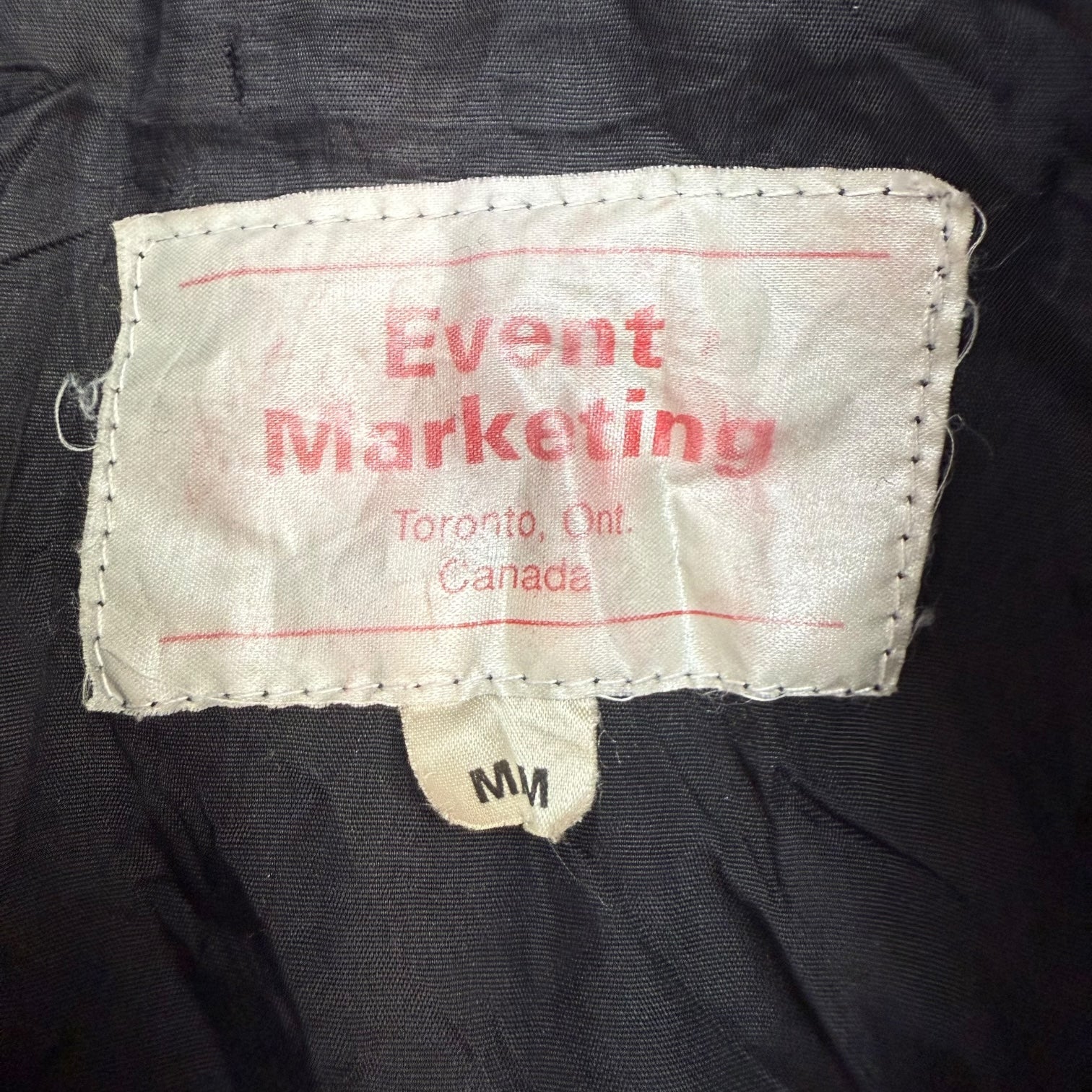 Vintage RCA Leather Bomber Jacket Black