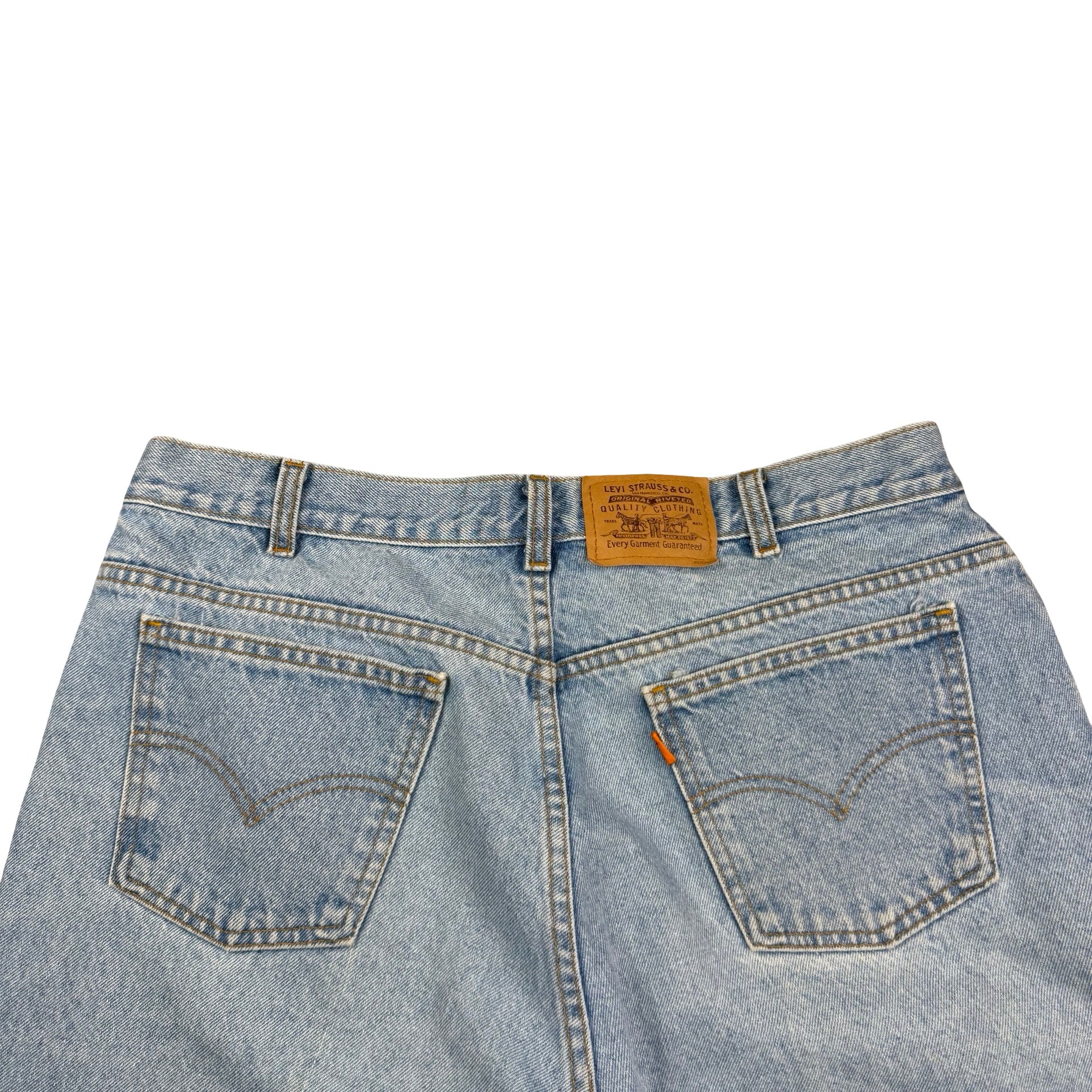 Vintage Levi’s 506 Blank Orange Tab Light Wash Denim Jeans Blue