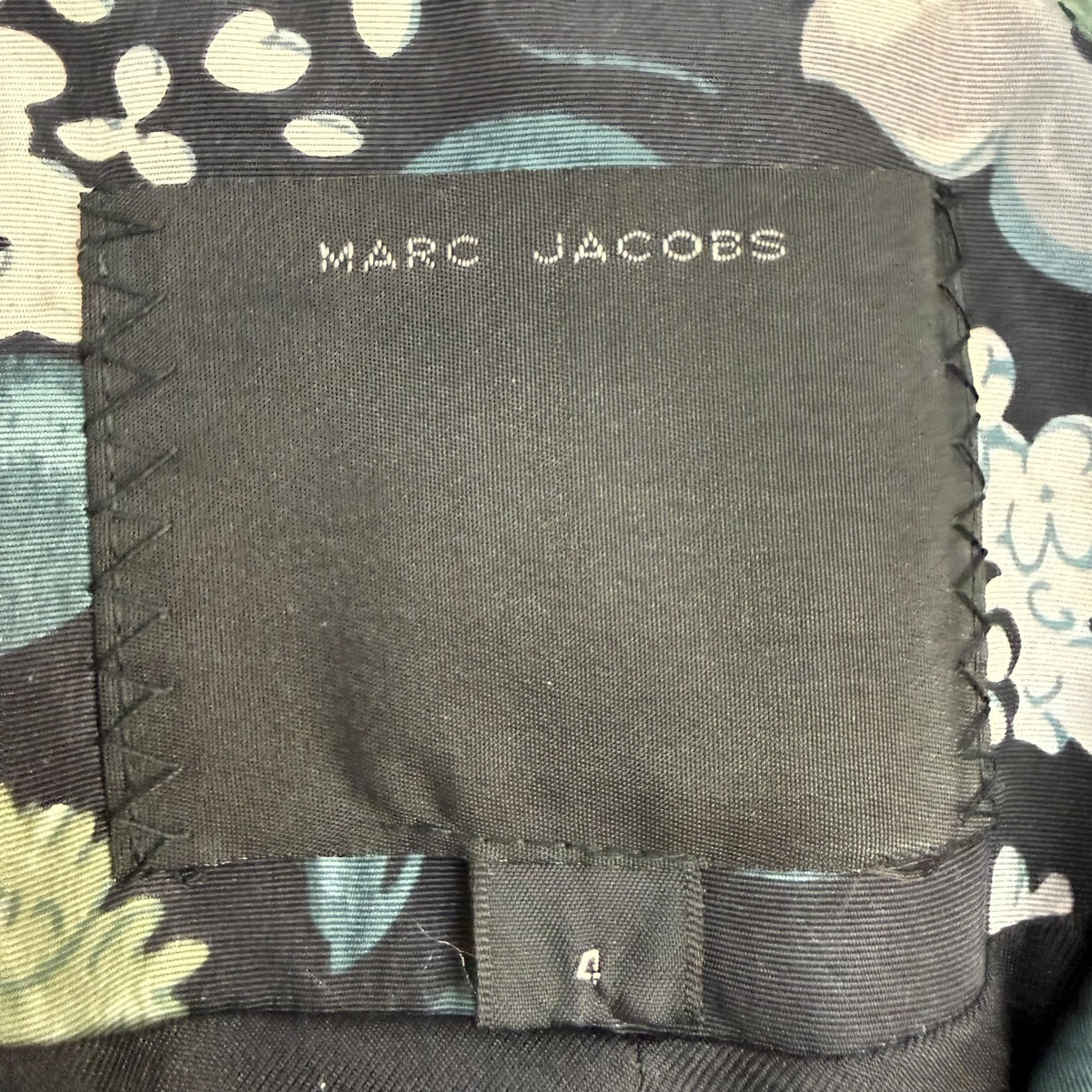 (W) Vintage Marc Jacobs Floral Print Coat Black