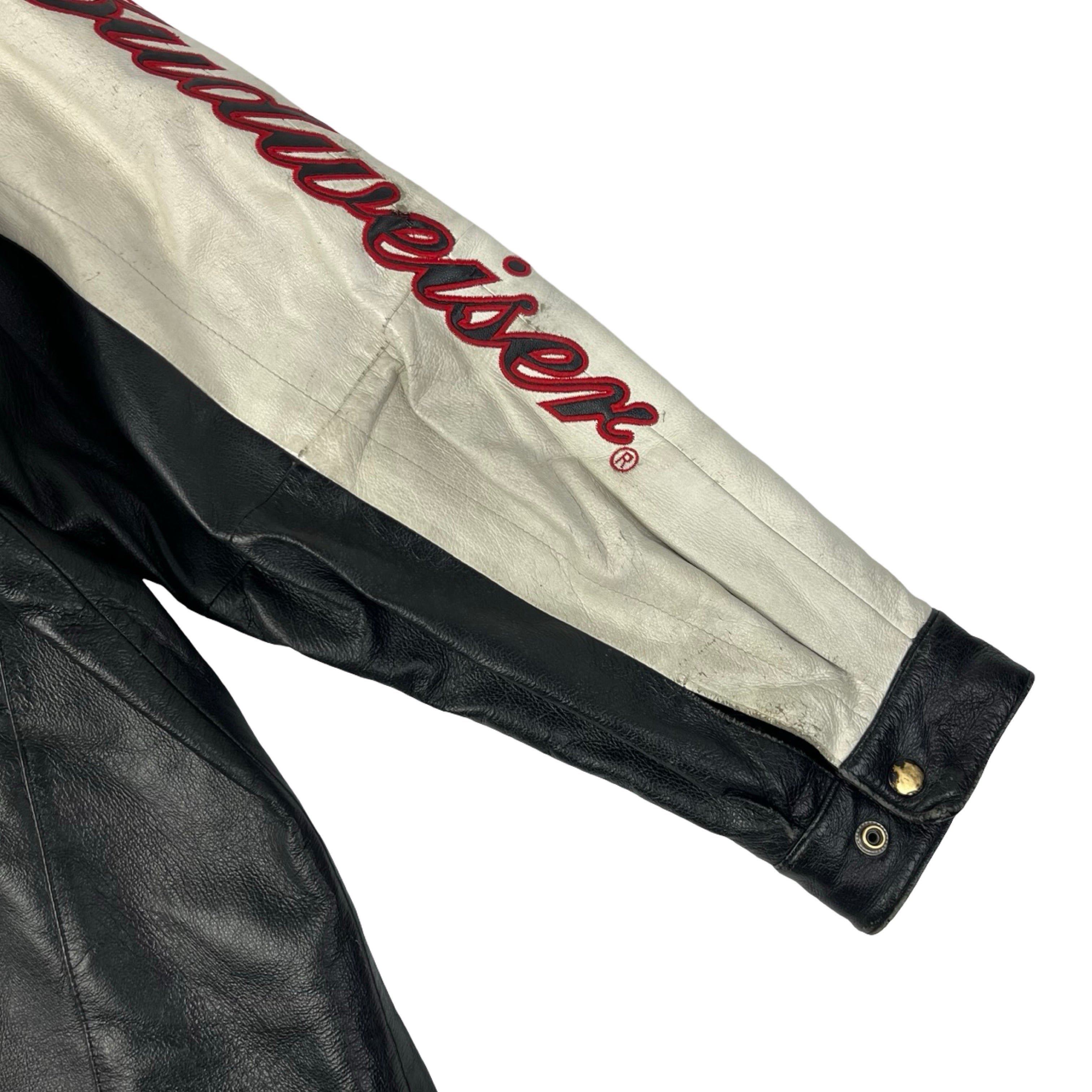 Vintage Chase Authentics Dale Earnhardt Budweiser Leather Nascar Jacket