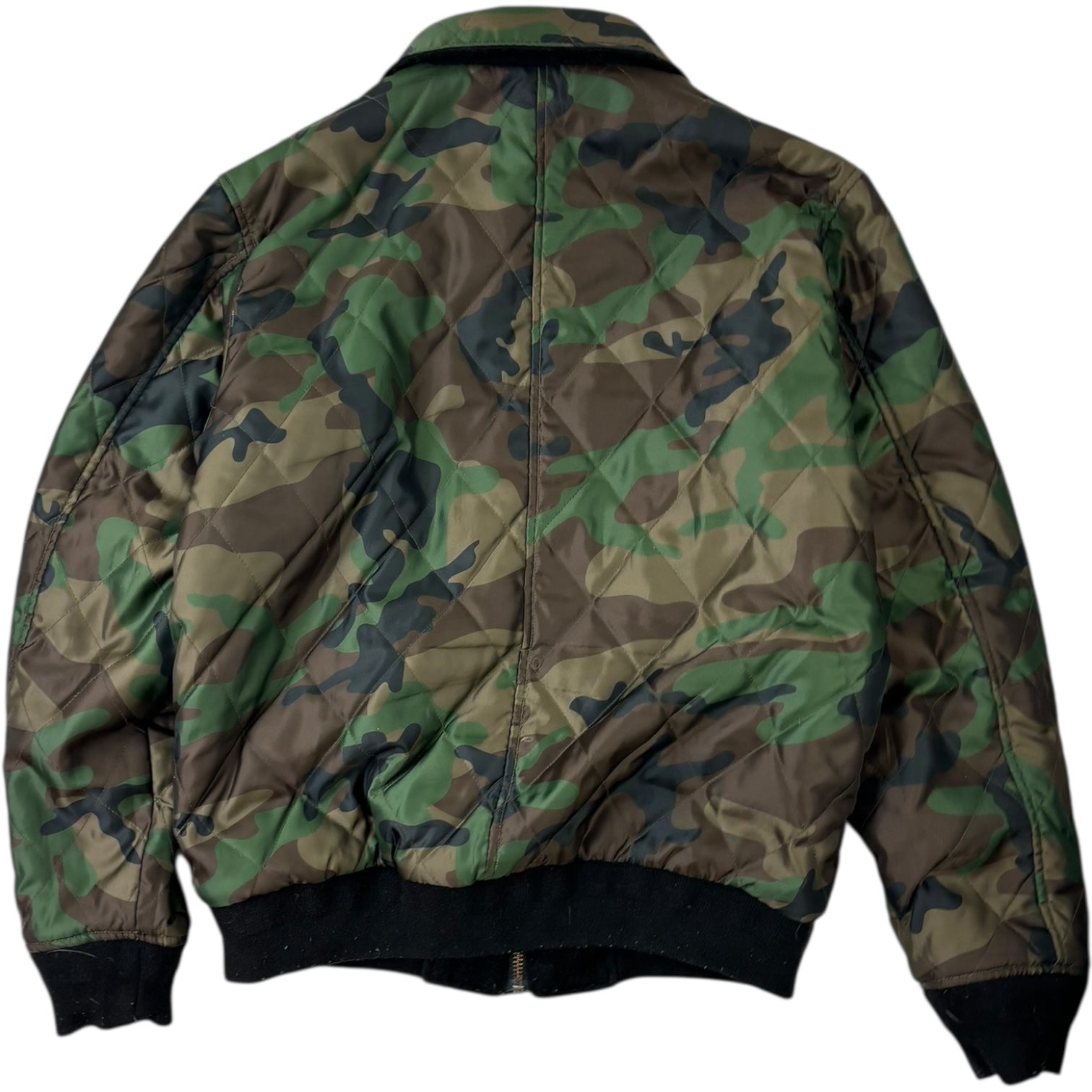 Stussy Boiled Wool Reversible Camo Bomber Jacket
