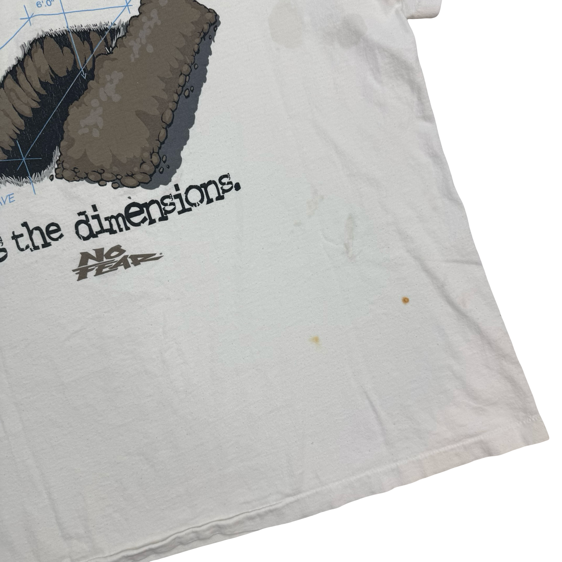 Vintage No Fear ‘…Rut And A Grave…’ Tee White