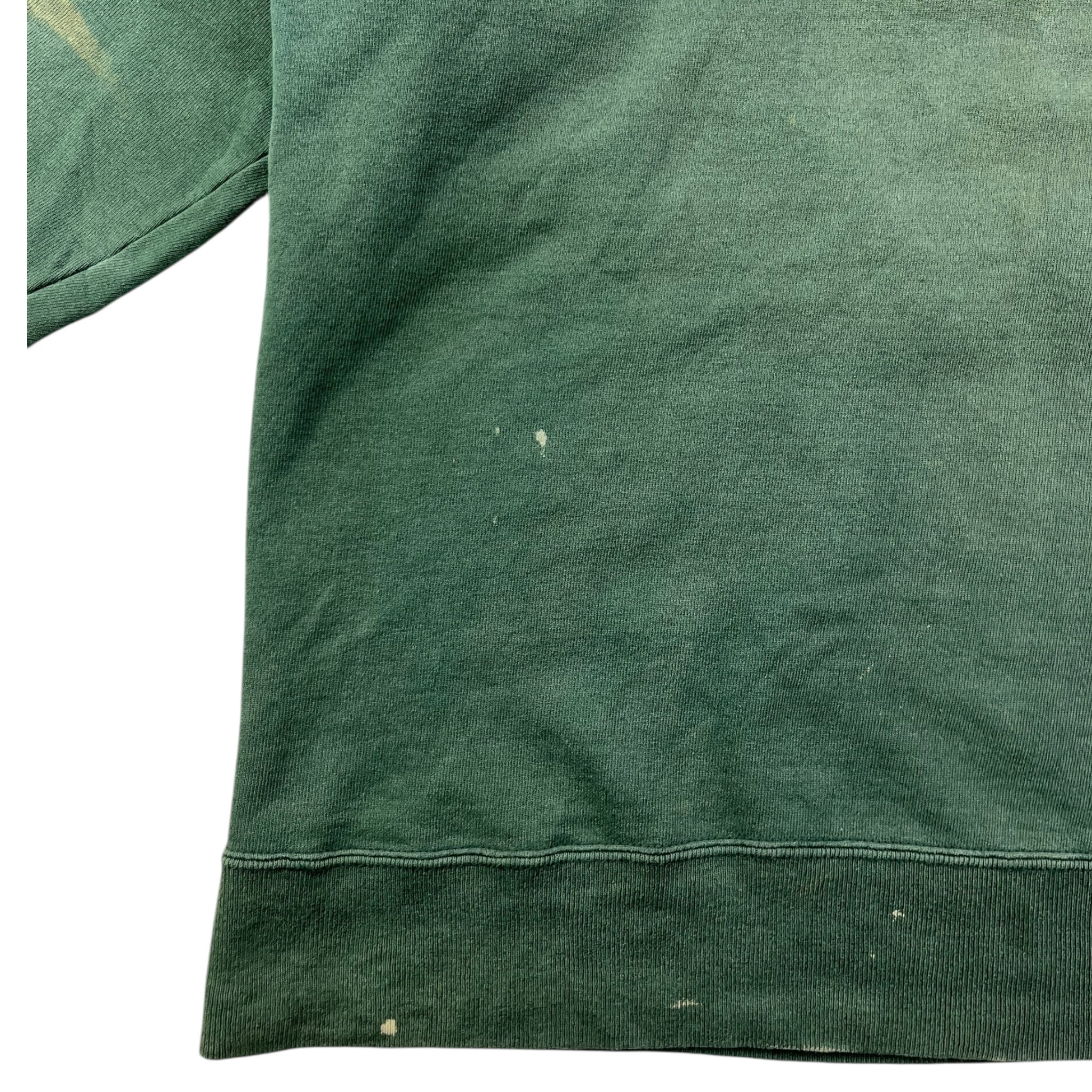 Vintage Champion Big Logo faded Green Sweatshirt