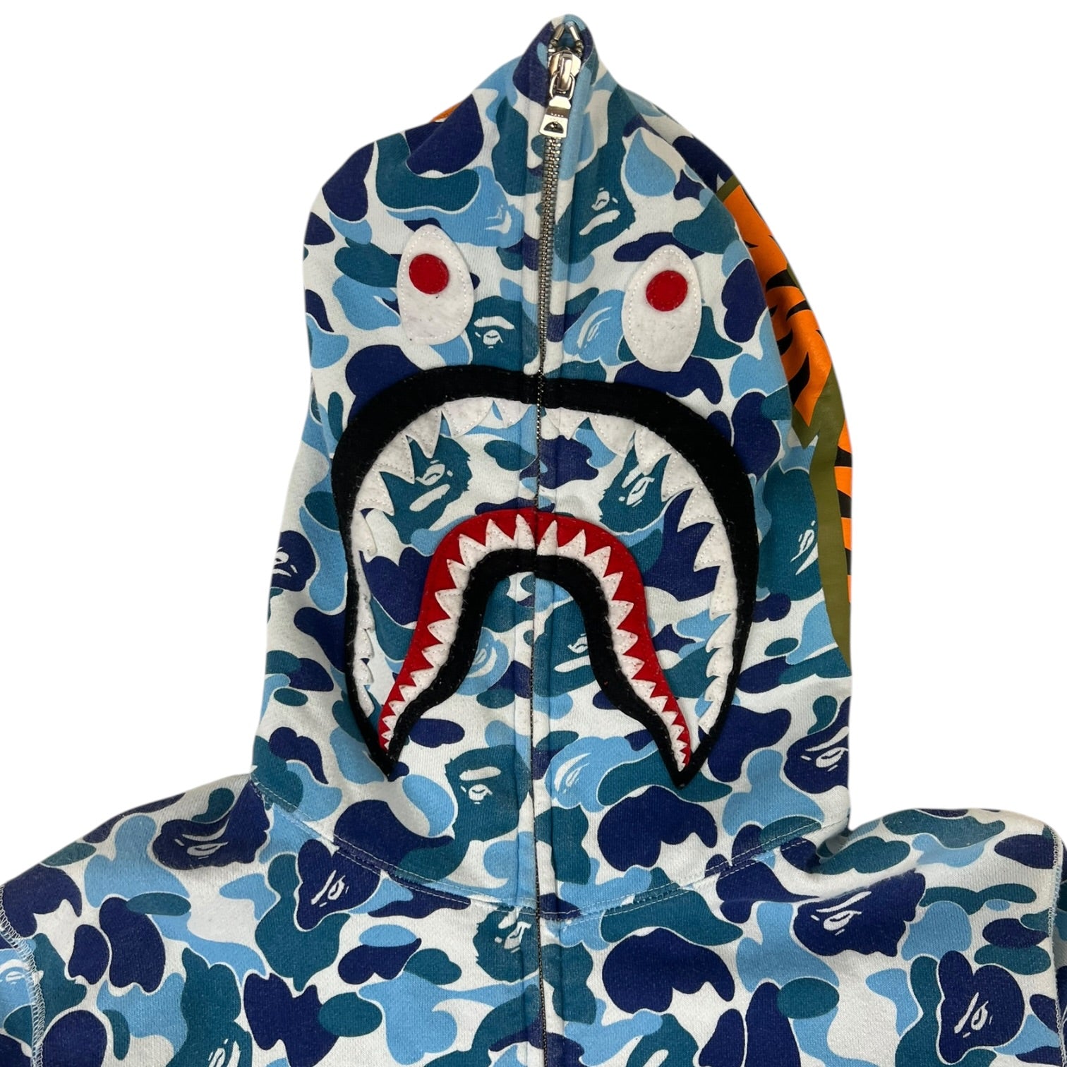 A Bathing Ape ABC Camo Blue Shark Full Zip Hoodie