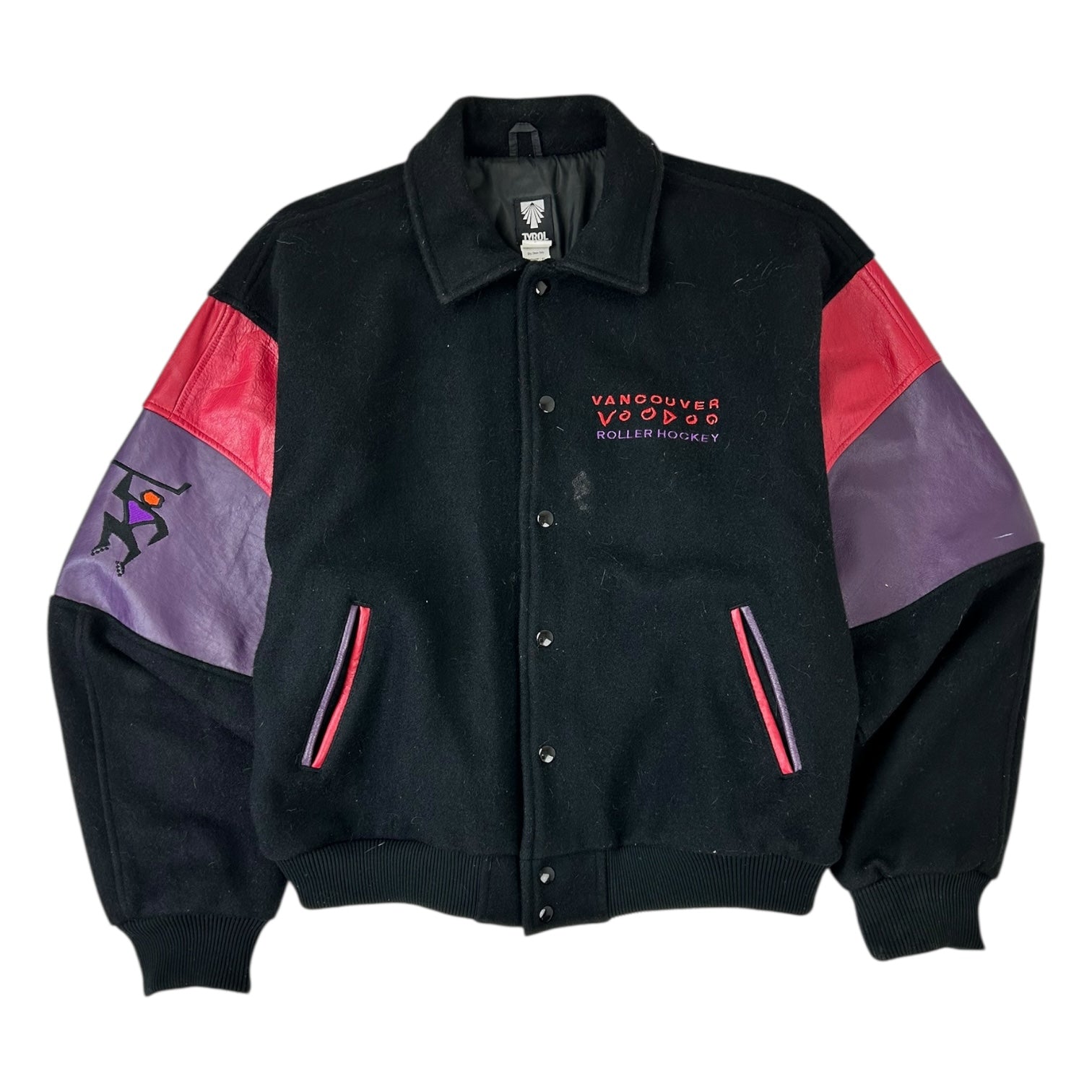 Vintage Vancouver Voodoo Varsity Jacket Black