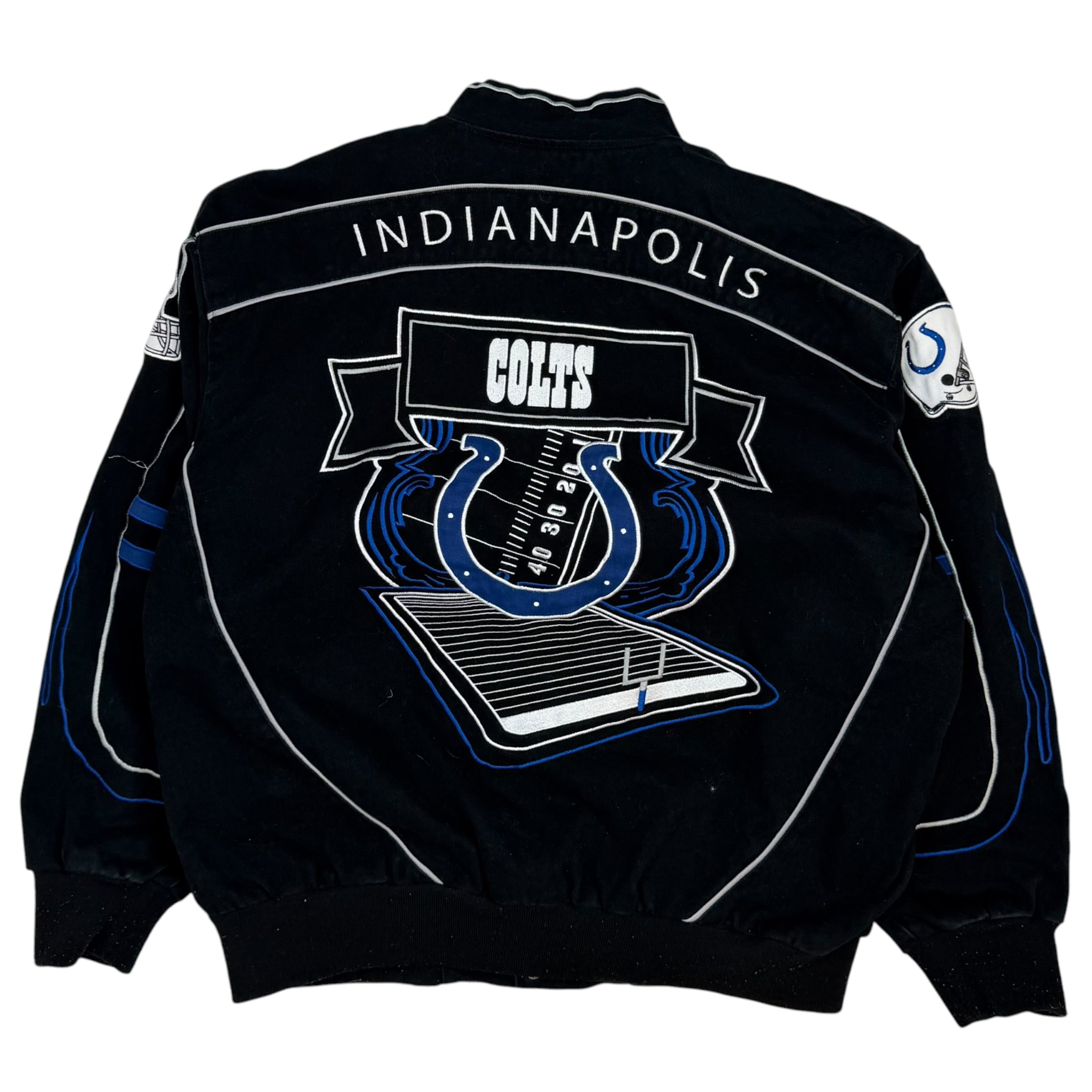Vintage Indianapolis Colts Flaming Ball Jacket Black
