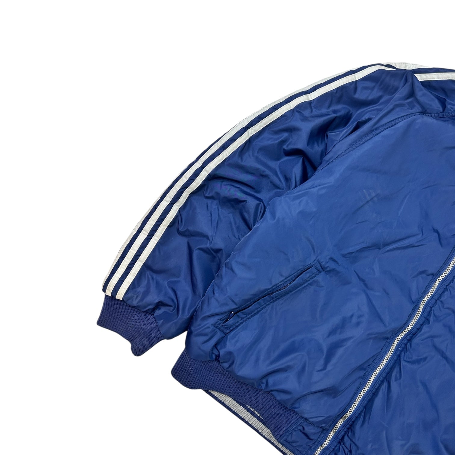 Vintage Adidas Reversible Hooded Jacket Blue/Navy