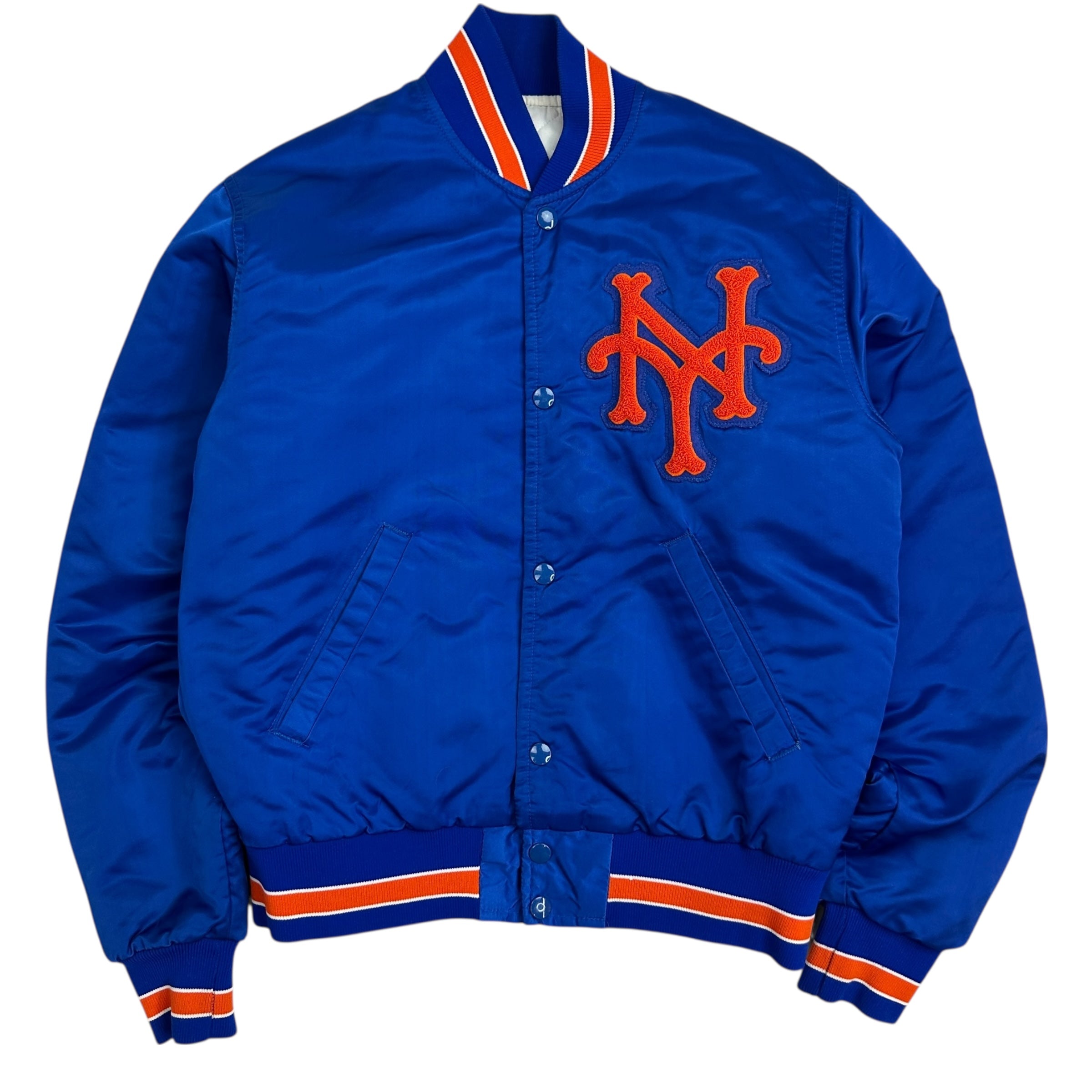 Vintage Starter New York Mets Satin Varsity Jacket Blue