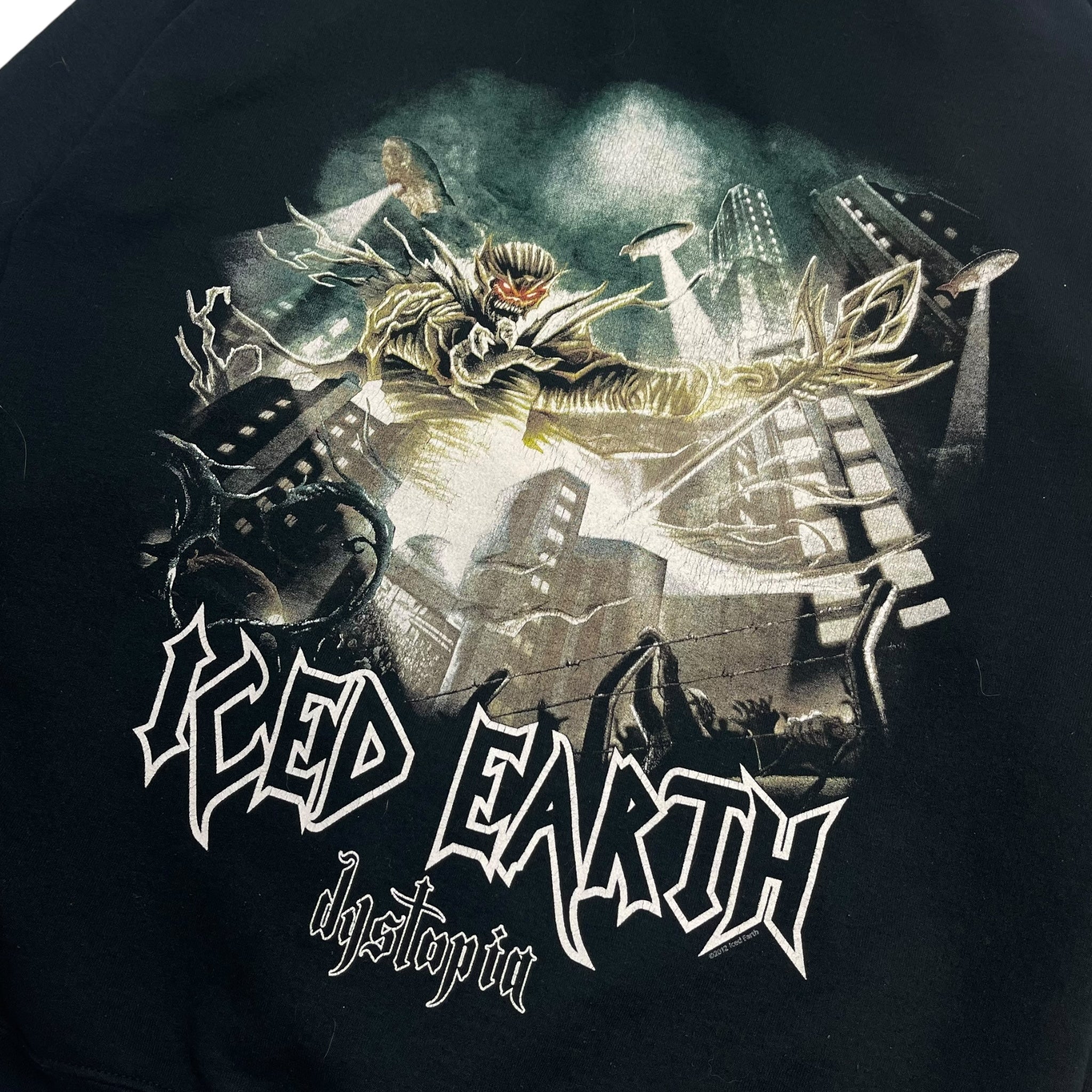 Y2K Iced Earth "Dystopia" Metal Band Zip Hoodie