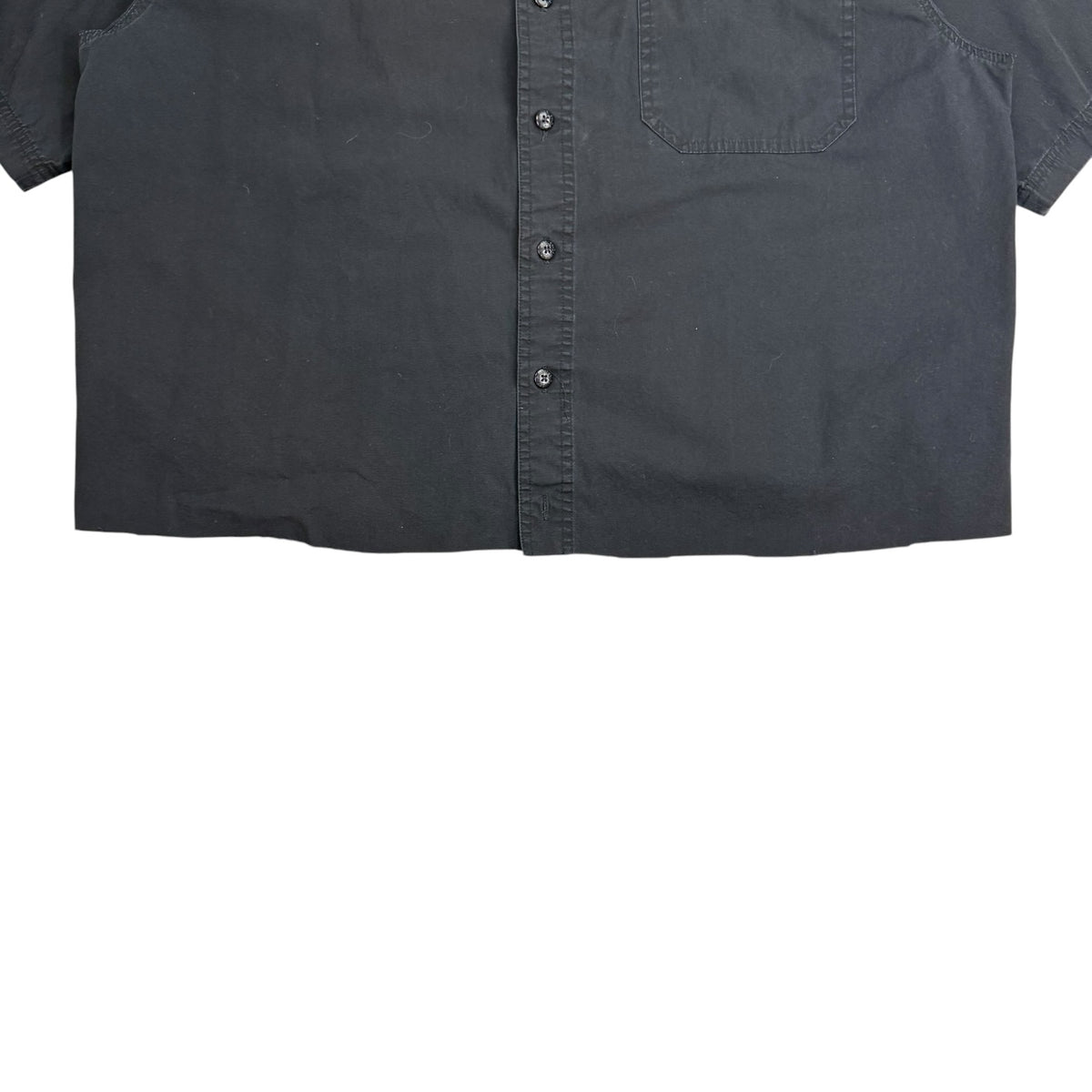 Vintage Harley Davidson Cropped Button Up Shirt Black