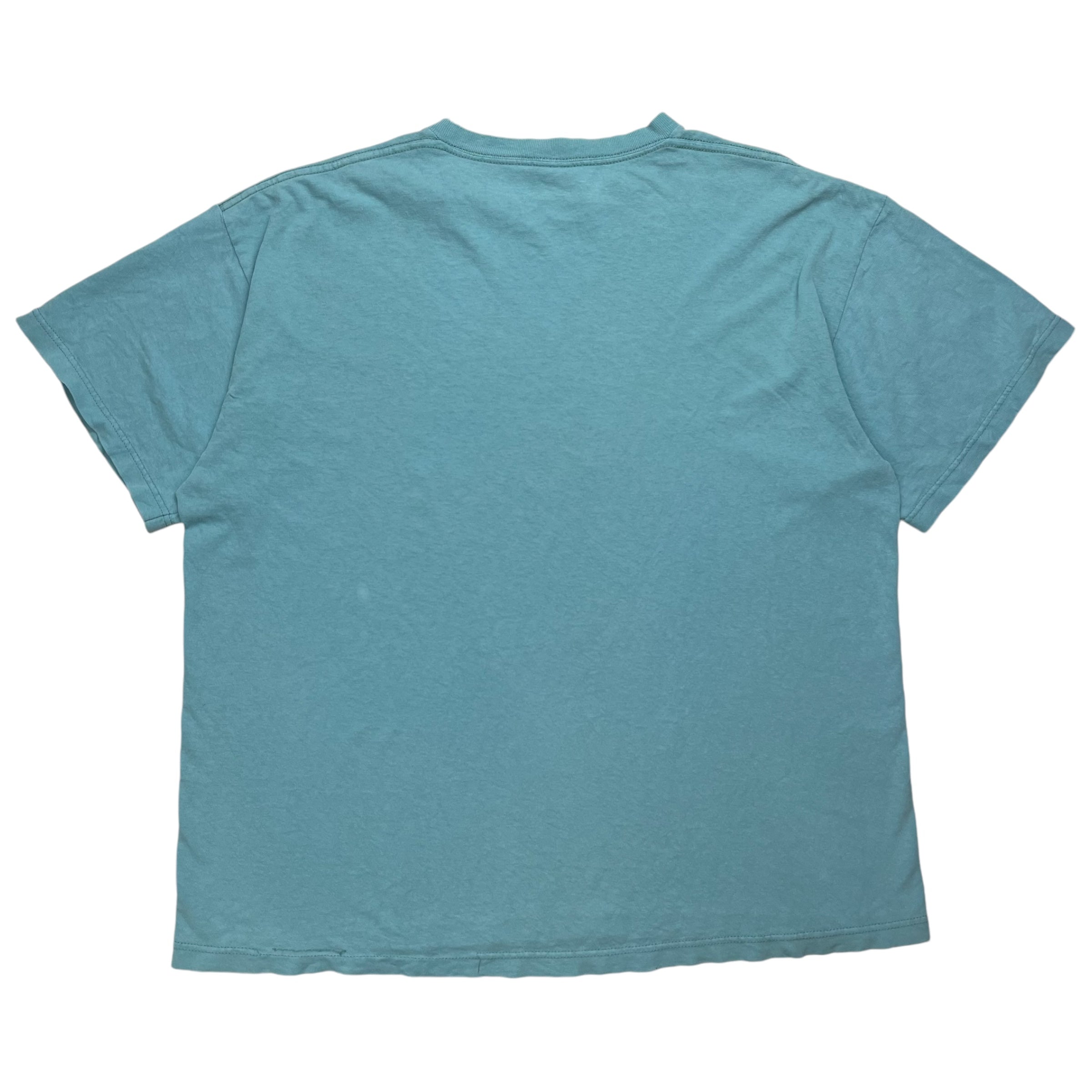 Y2K Stussy Graffiti Logo Tee Light Blue