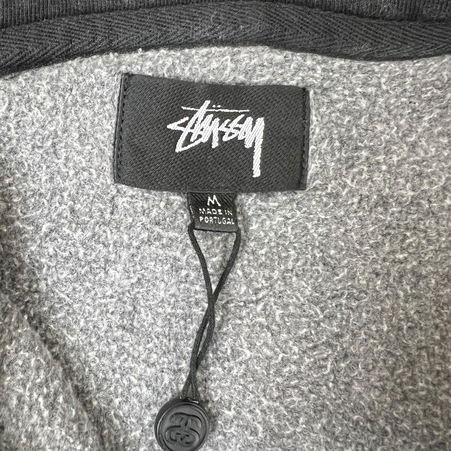 Stussy Faded Graphic Zip Hoodie Black Washed
