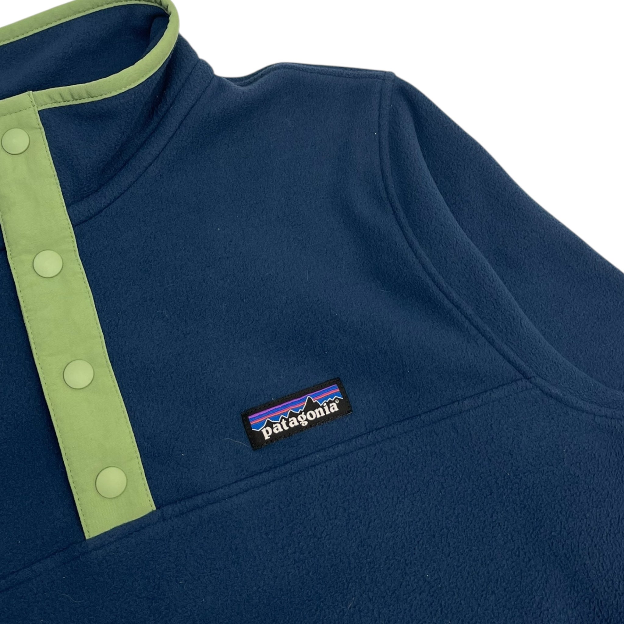 Patagonia T-Snap Fleece Sweater Blue/Pastel Green
