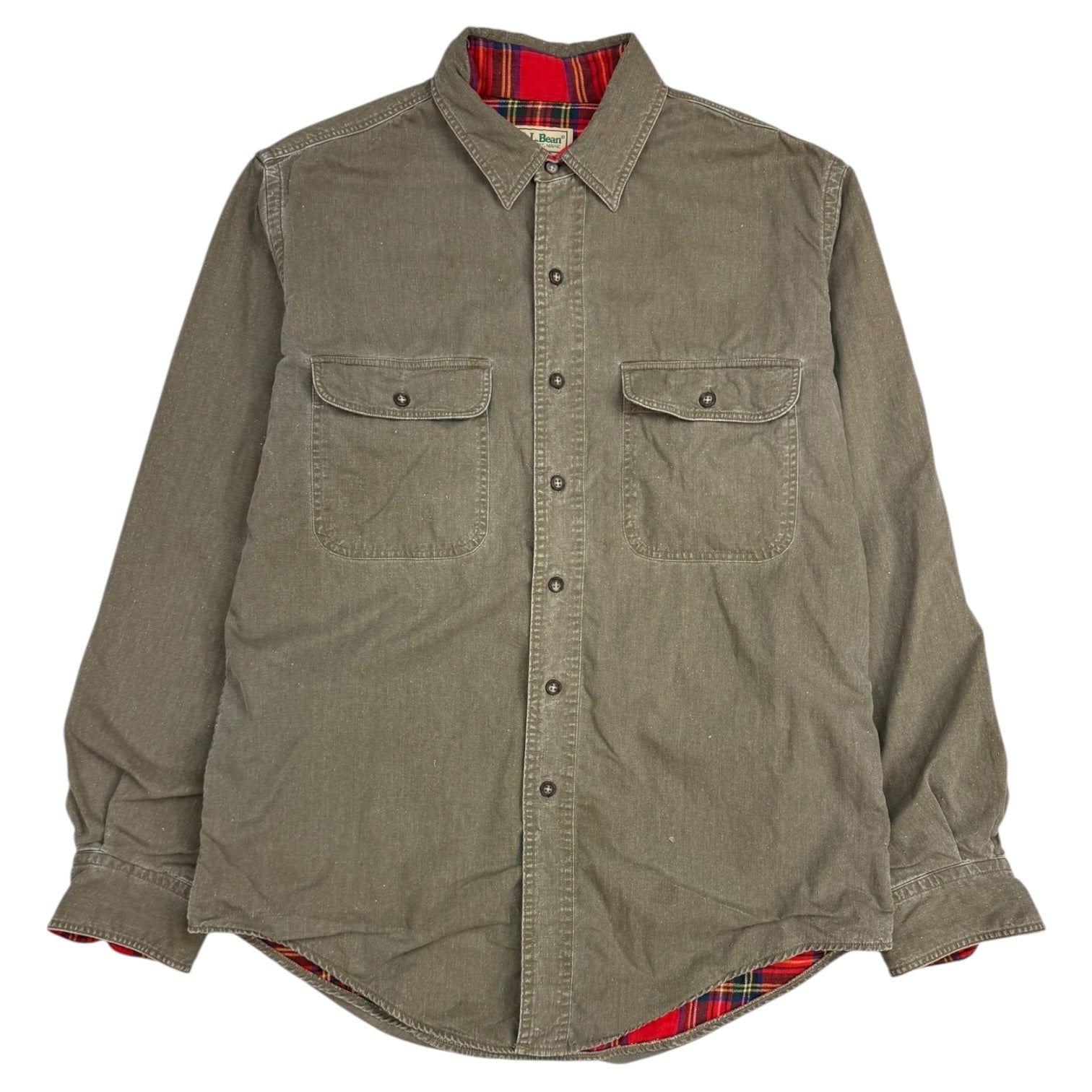 Vintage LL Bean Button Up Shirt Light Brown